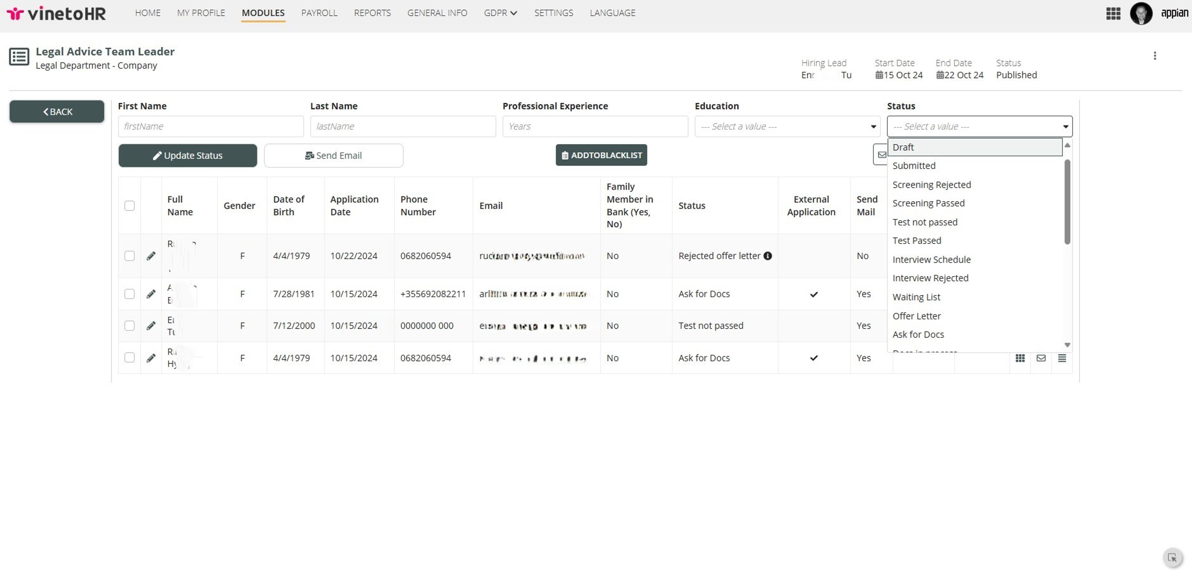 VinetoHR - The COMPLETE HRIS-HRMS Solution screenshot 7