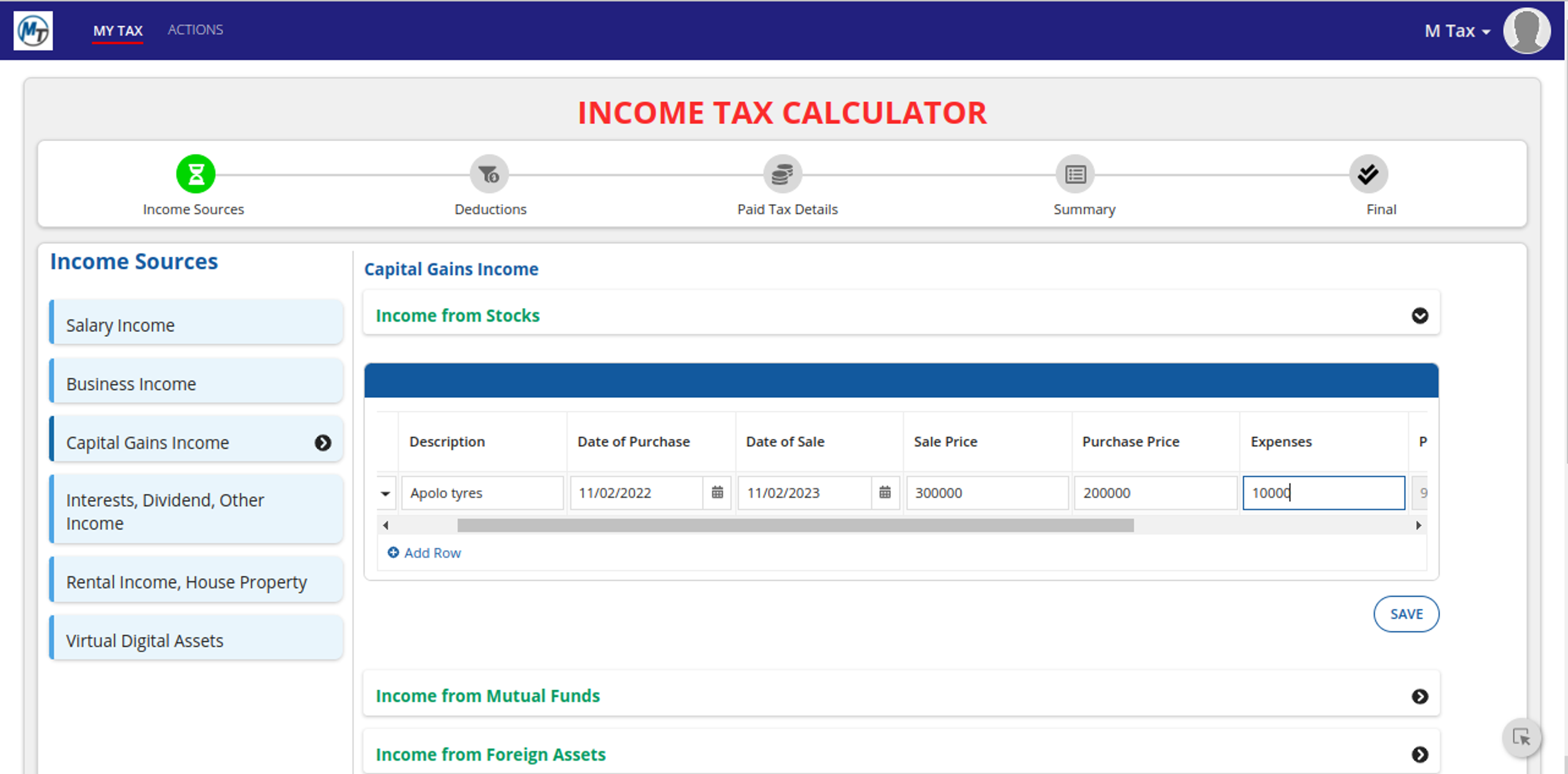 M-TAX screenshot 3