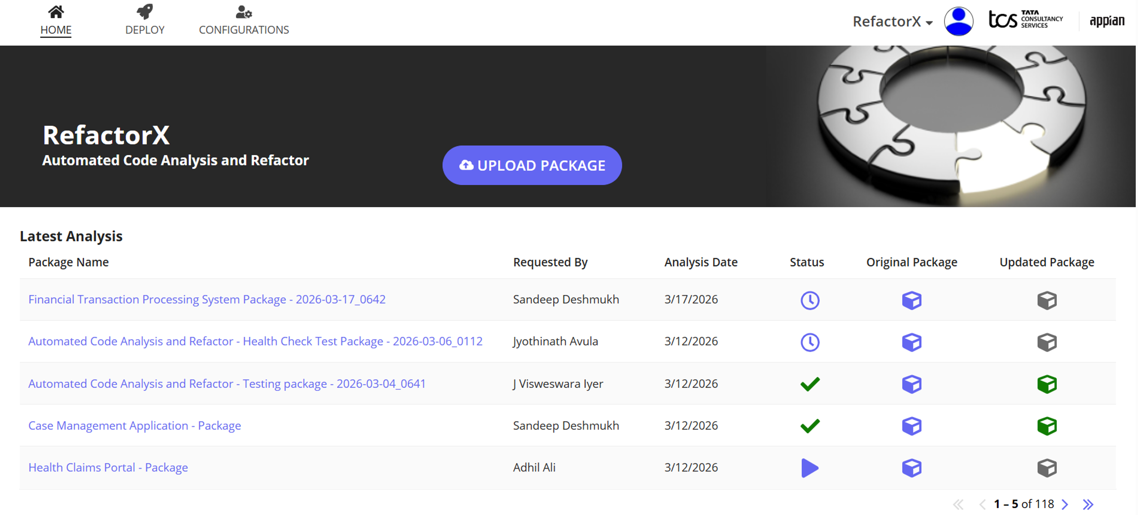 TCS RefactorX - Automated Code Analysis and Refactor screenshot 1