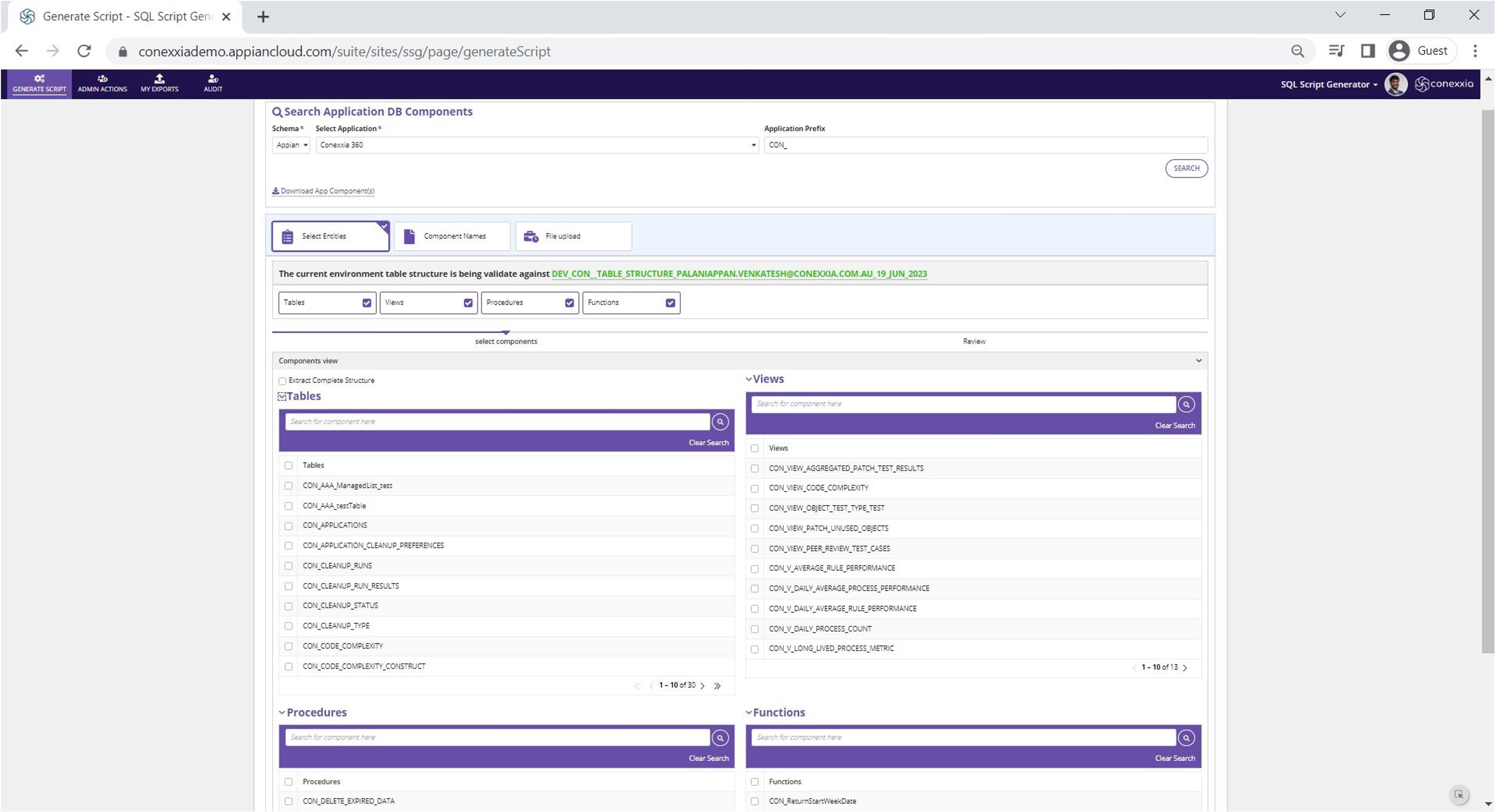 SQL Script Generator screenshot 2