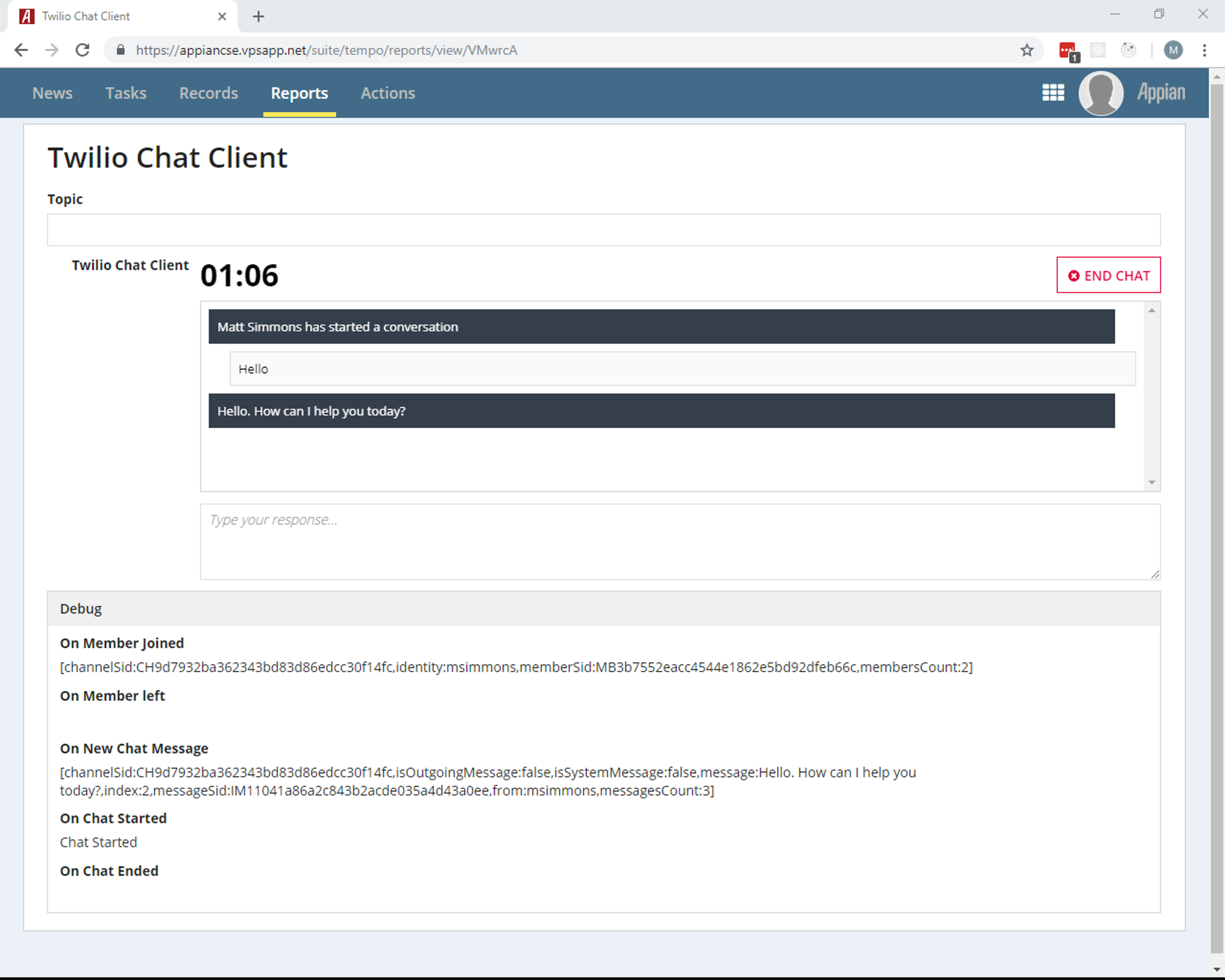 Start New Chat Component (Twilio) screenshot 1