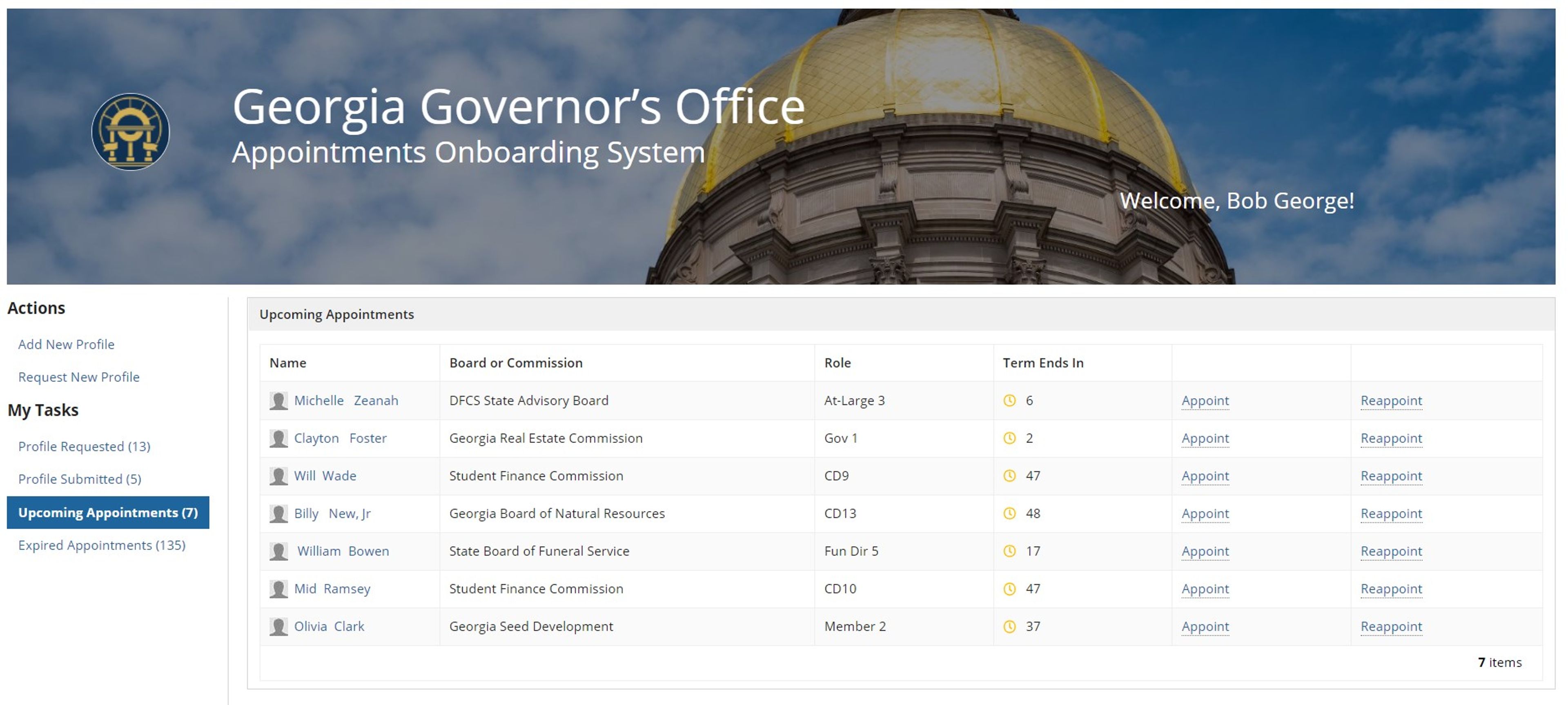Government Political Appointment System screenshot 2