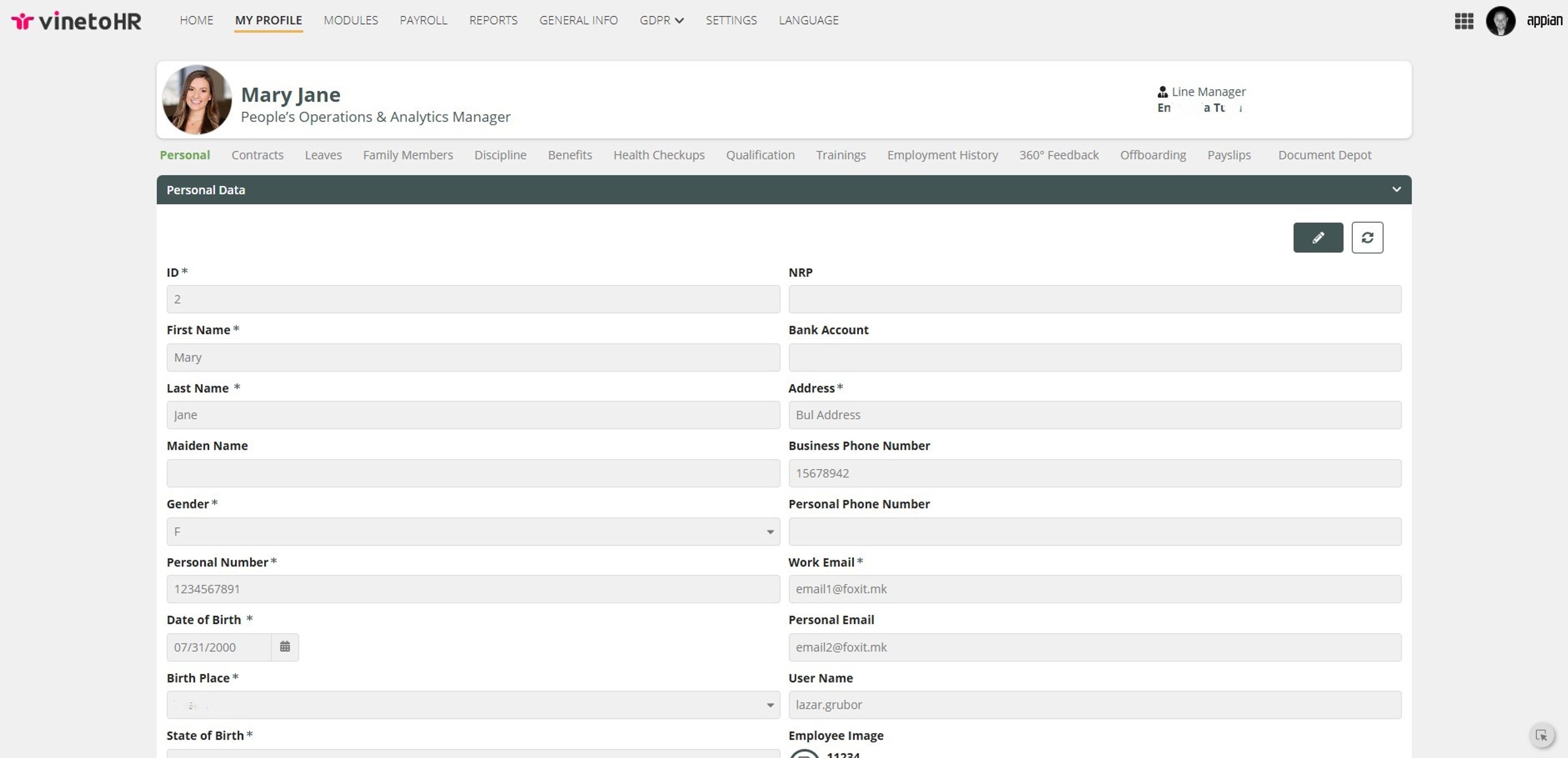 VinetoHR - The COMPLETE HRIS-HRMS Solution screenshot 2