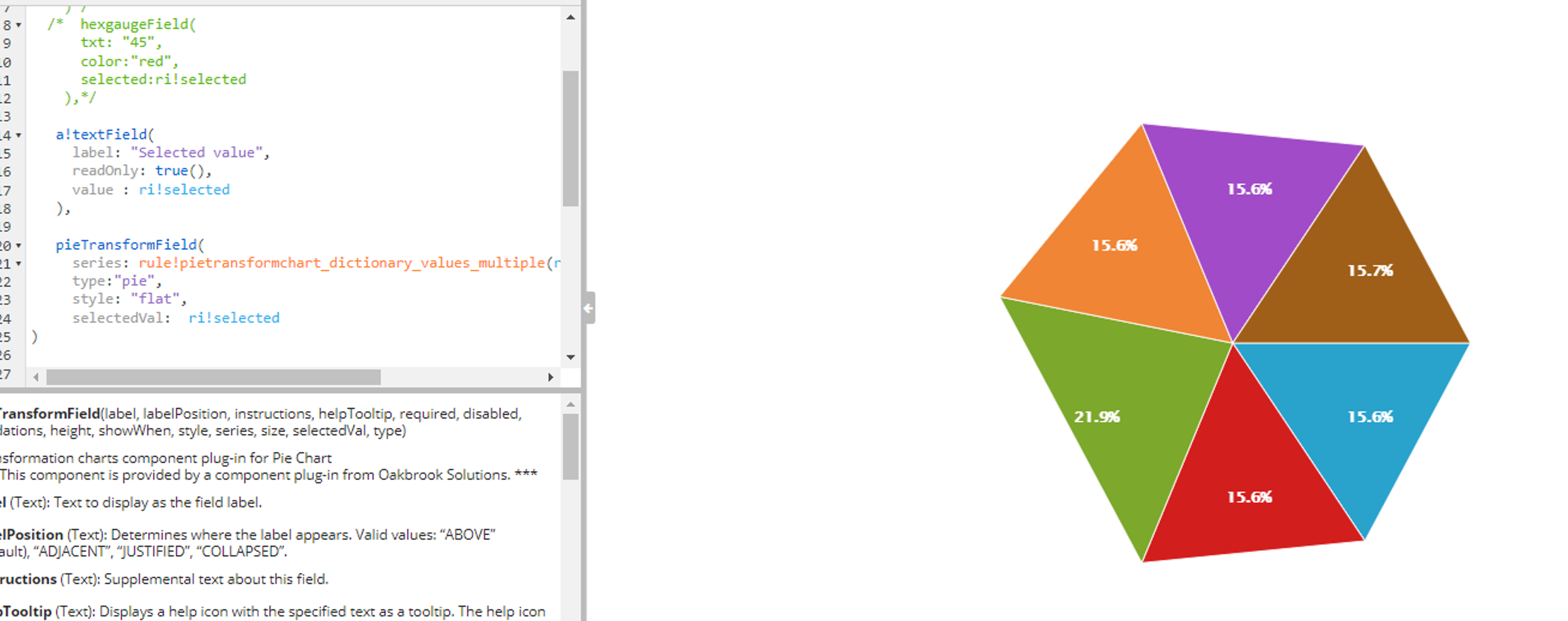 Pie Transformation Chart screenshot 1