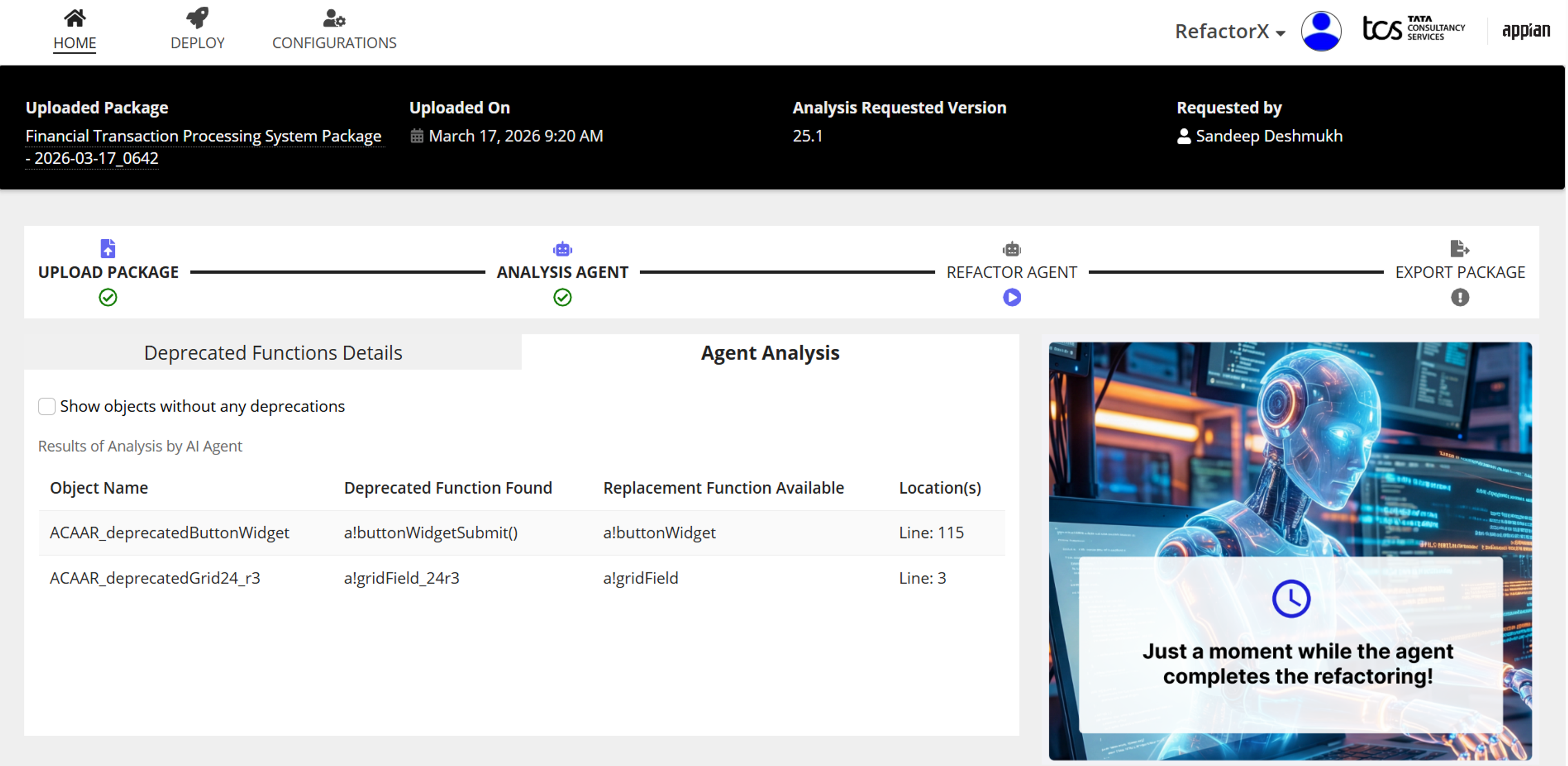 TCS RefactorX - Automated Code Analysis and Refactor screenshot 6