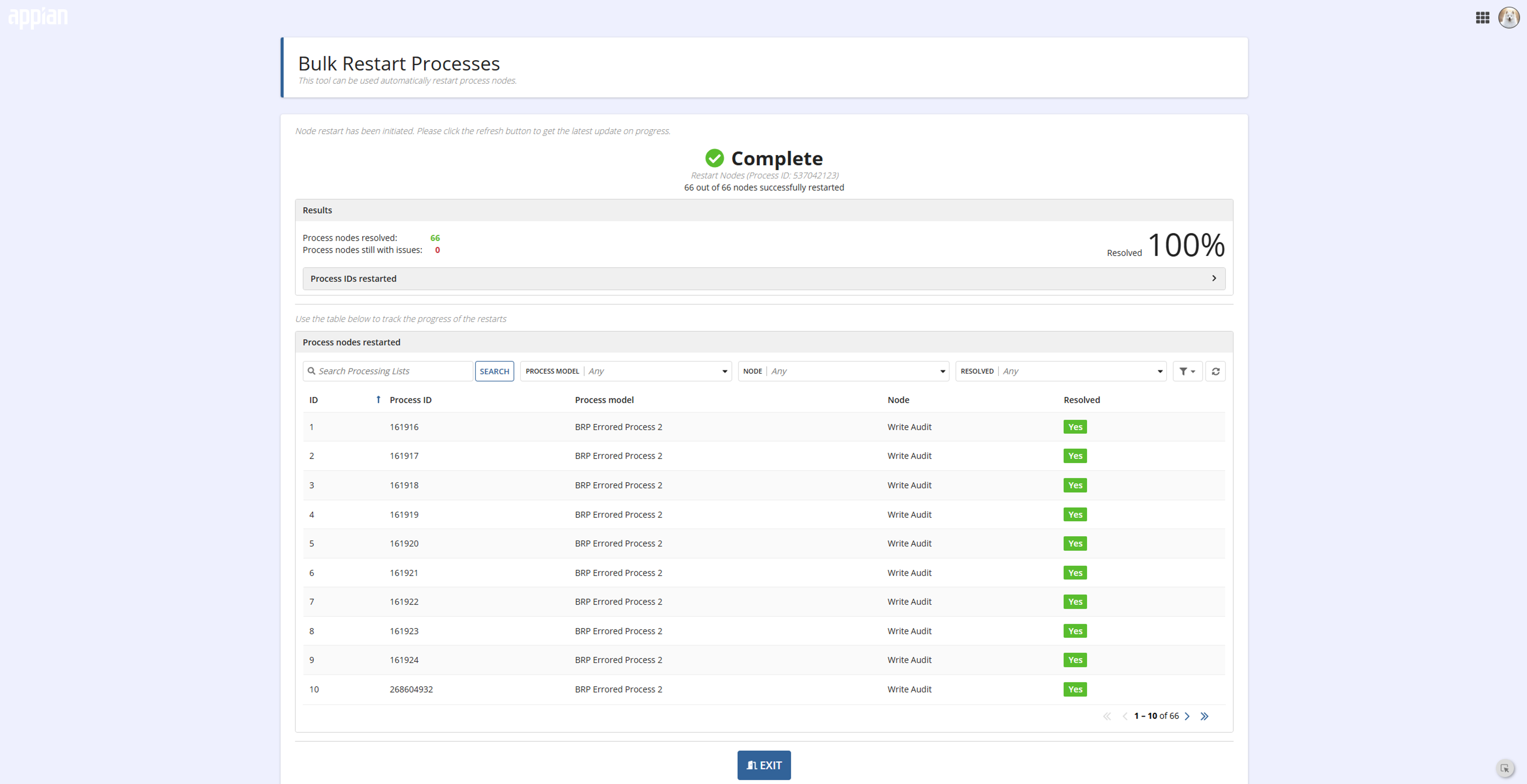 Bulk Restart Processes screenshot 4