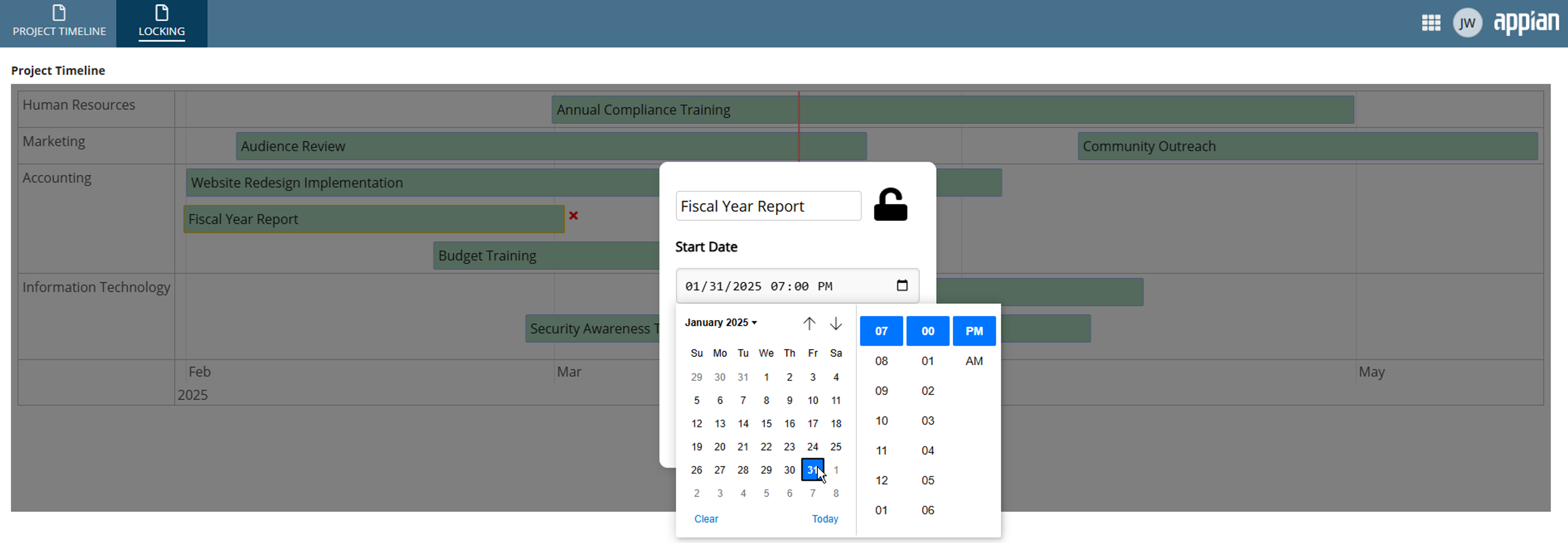 schedulingField screenshot 3