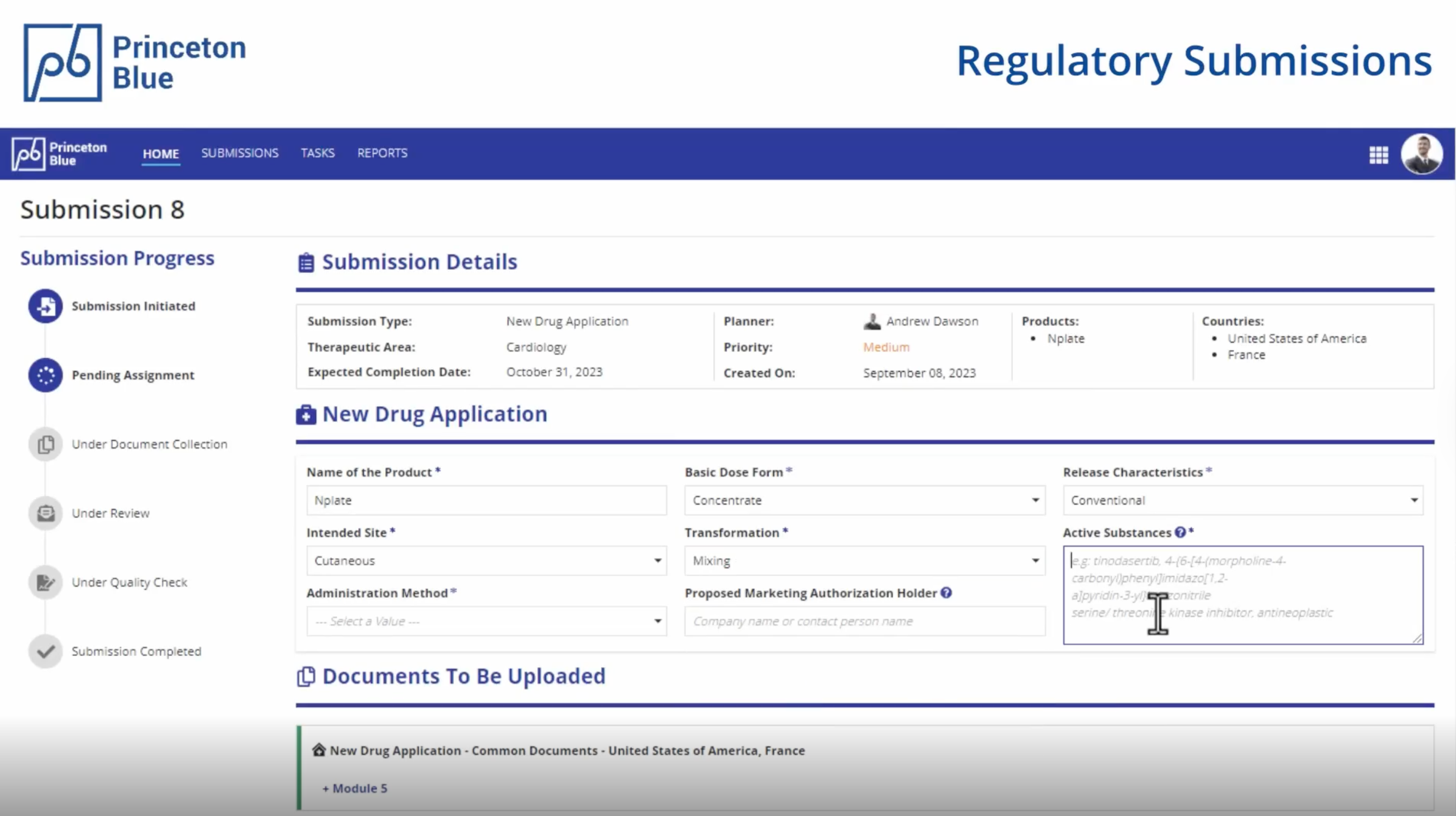 Regulatory Submissions screenshot 3