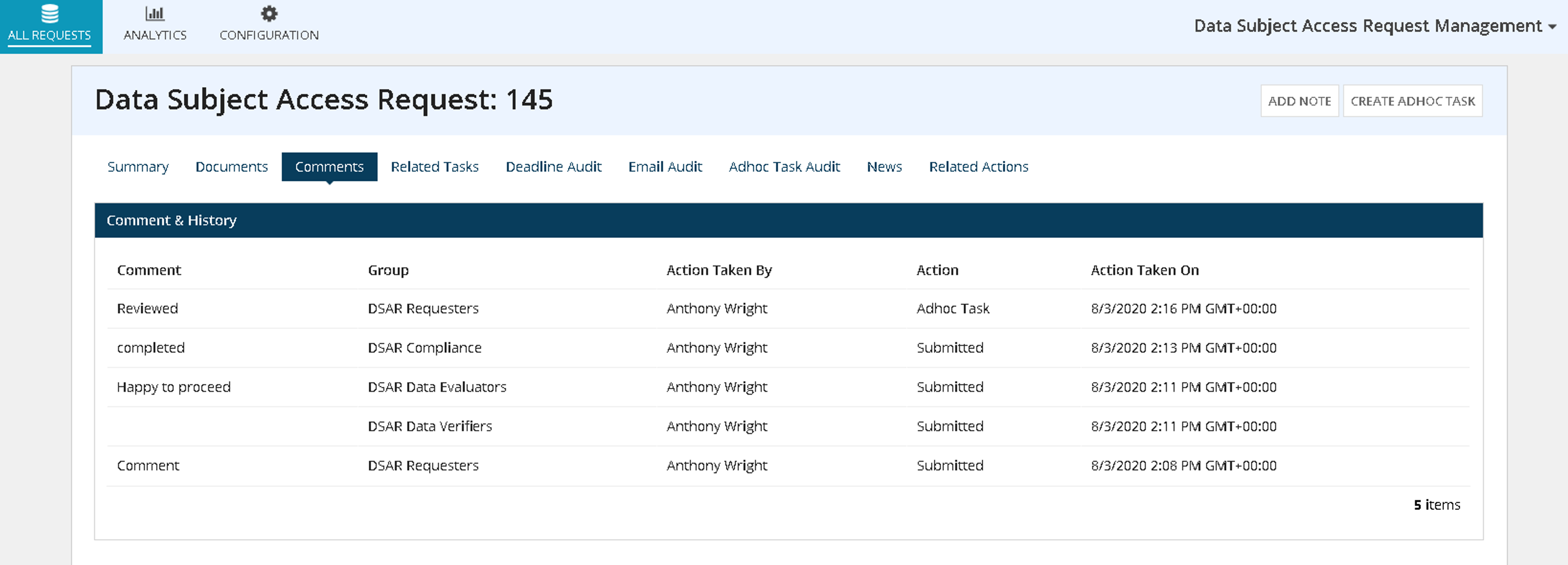 Data Subject Access Request Management screenshot 4