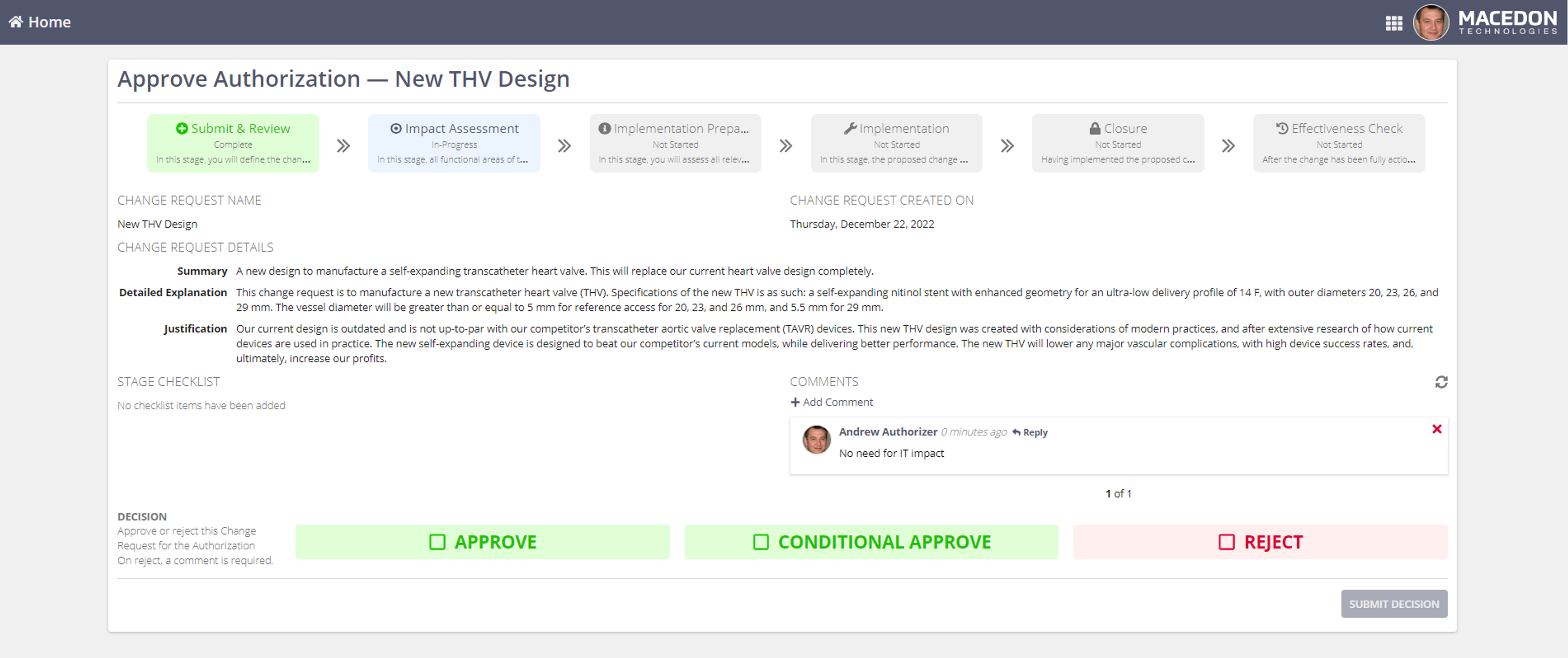 Regulatory Change Control Management screenshot 6