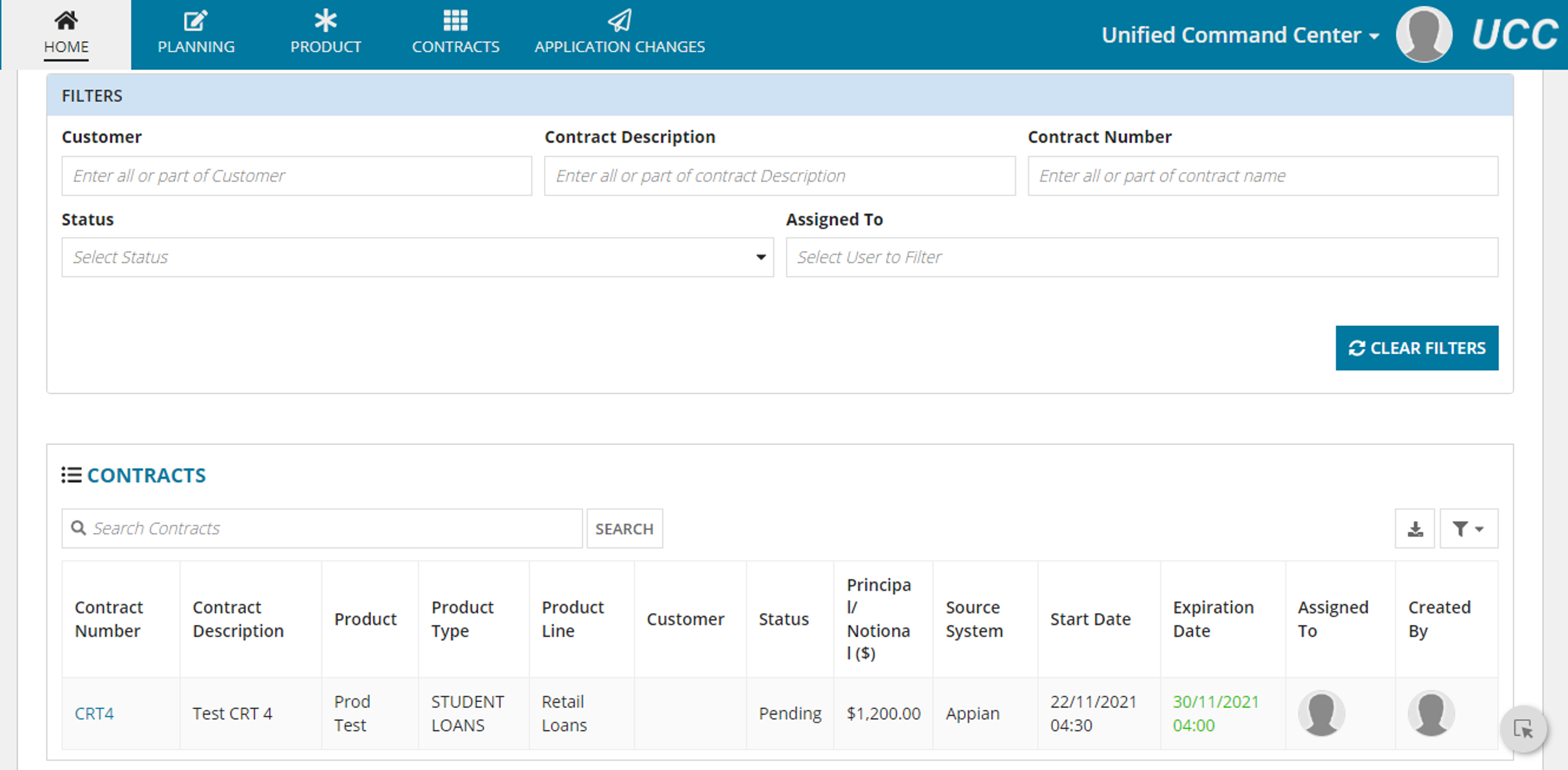 Unified command center screenshot 2