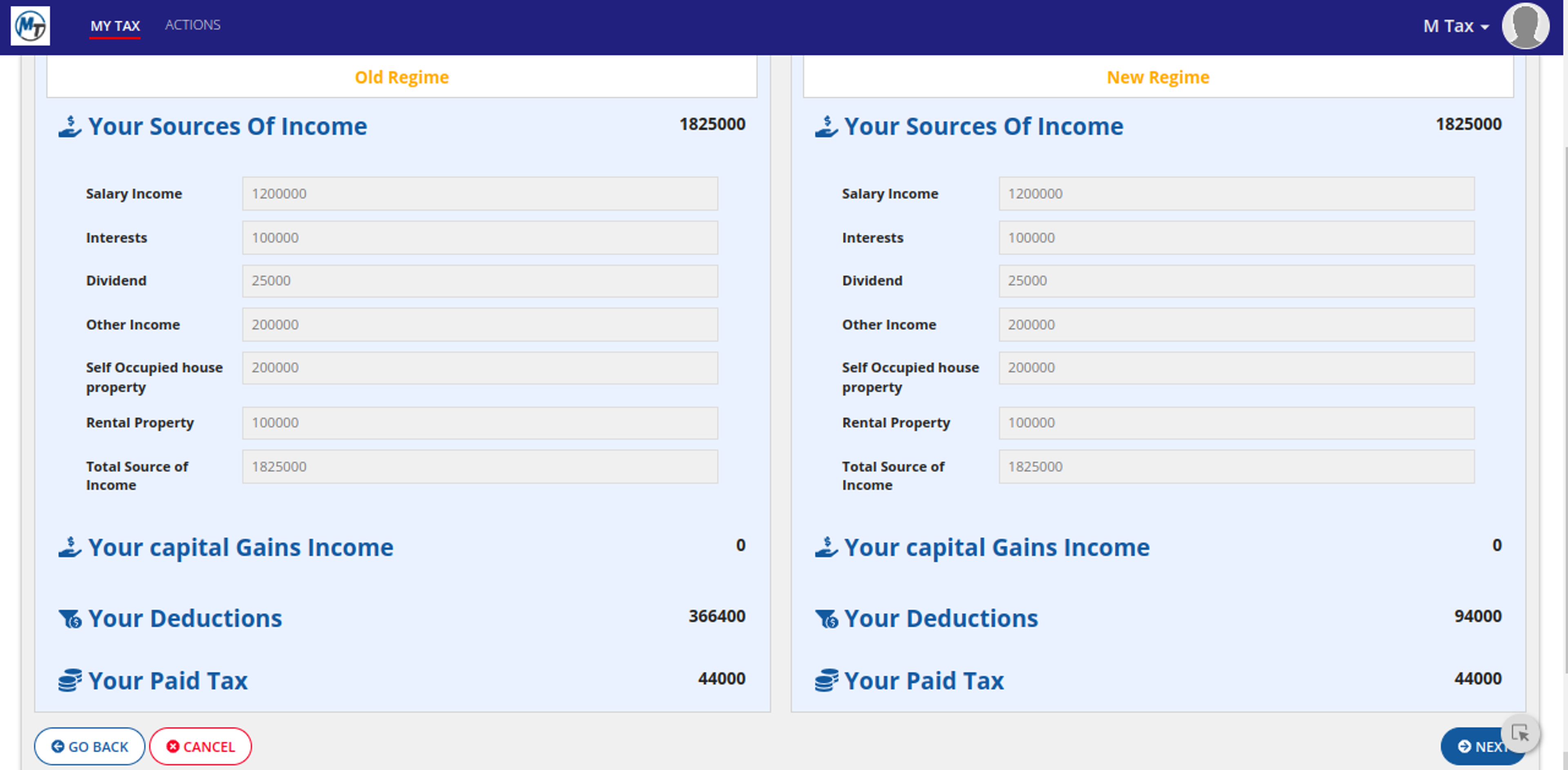 M-TAX screenshot 5