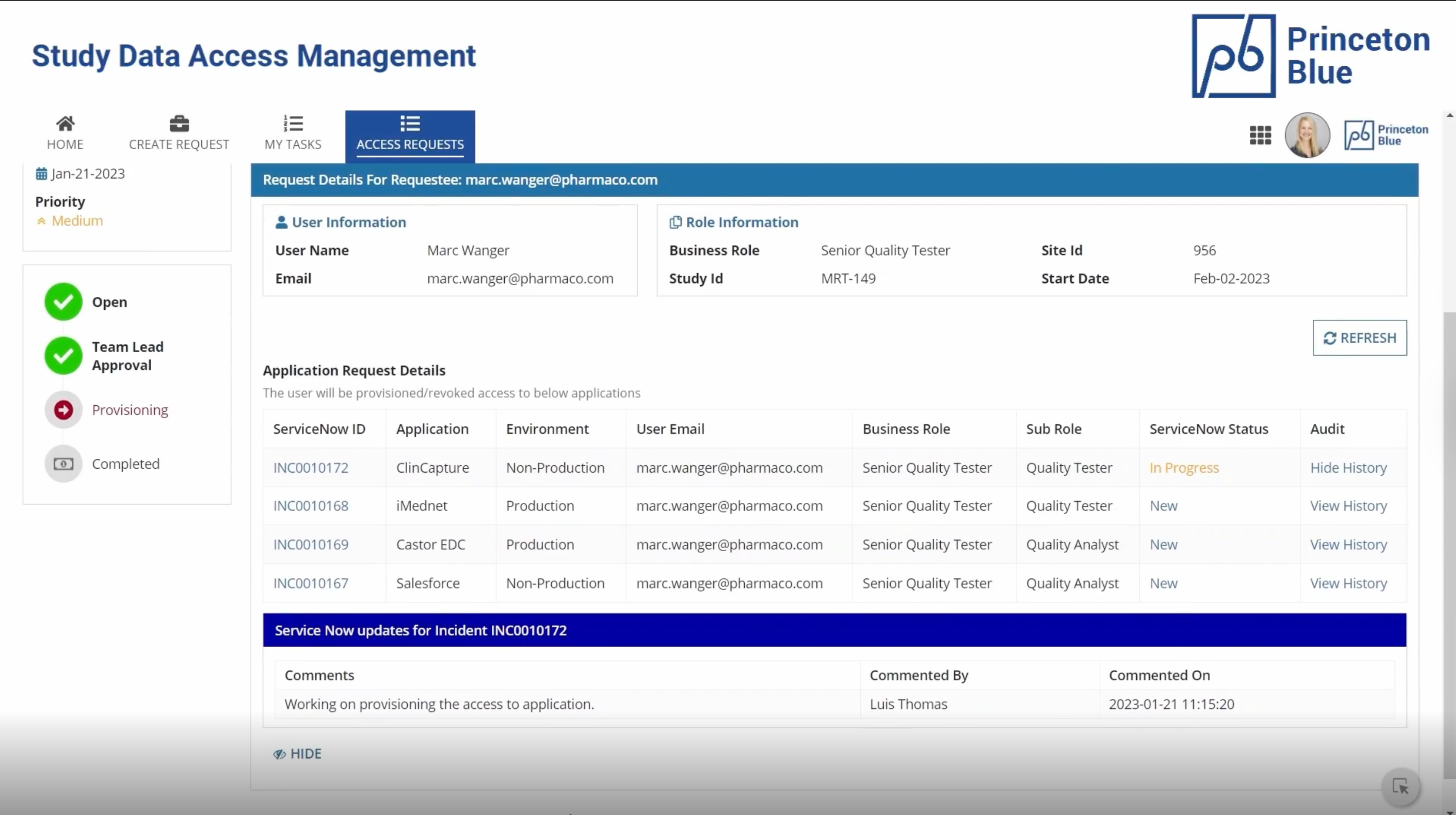Study Data Access Management screenshot 12