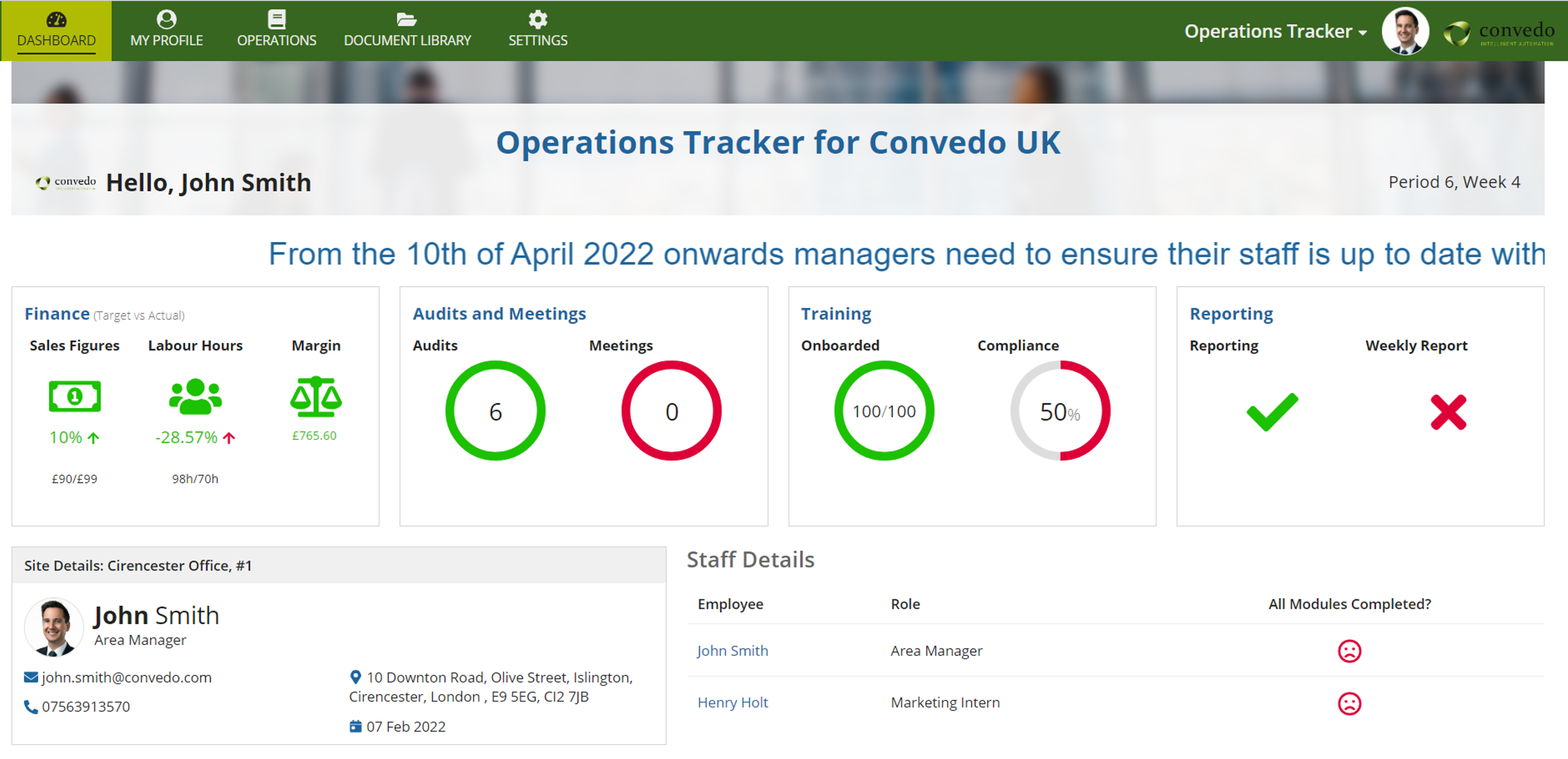 Convedo Operations Tracker screenshot 5