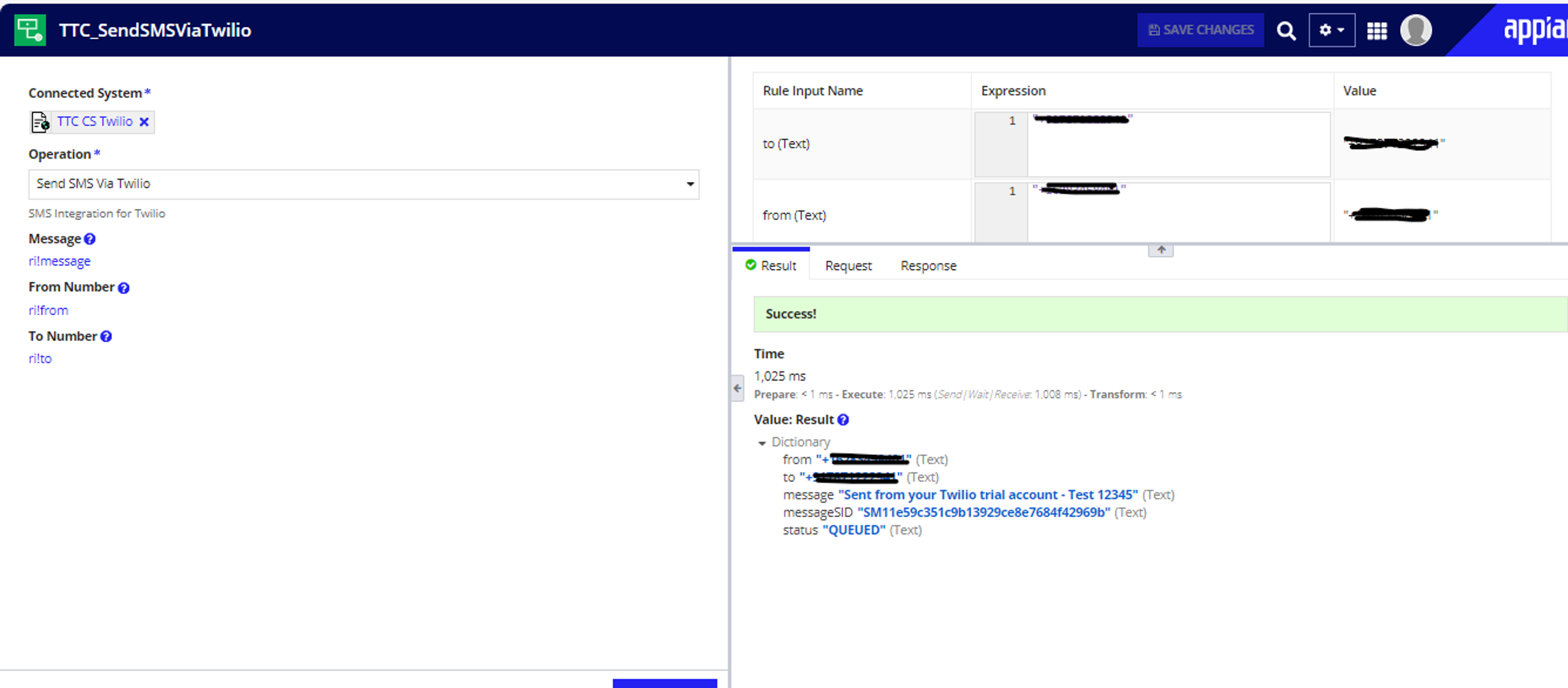 LCM Connected System - Twilio screenshot 2