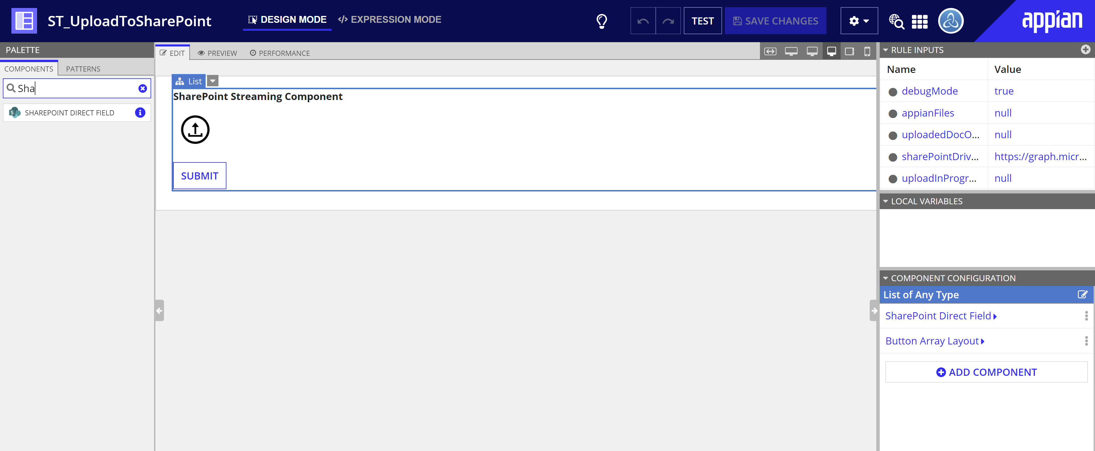 SharePoint Component Plug-in screenshot 1