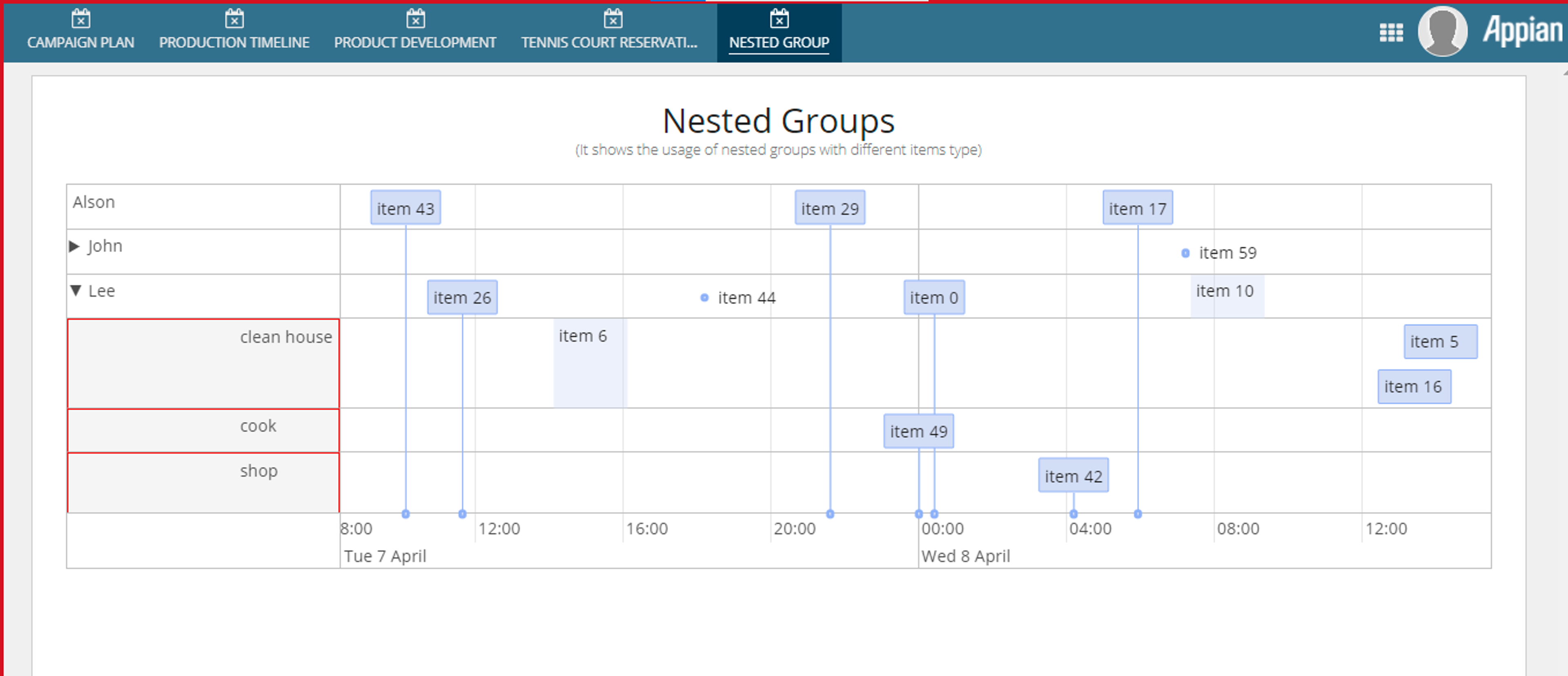 Timeline Chart Component screenshot 5
