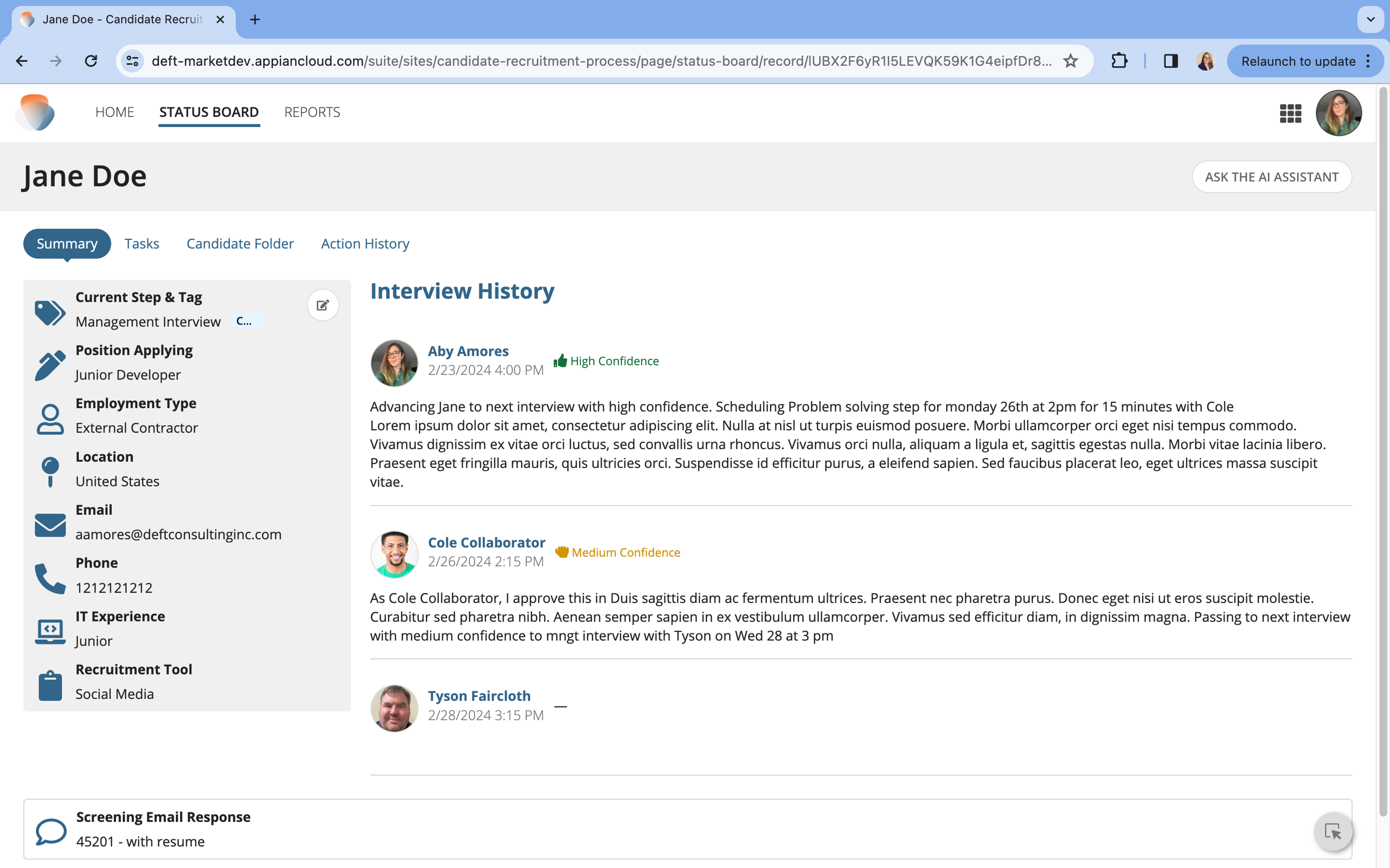 Candidate Recruitment Process screenshot 7