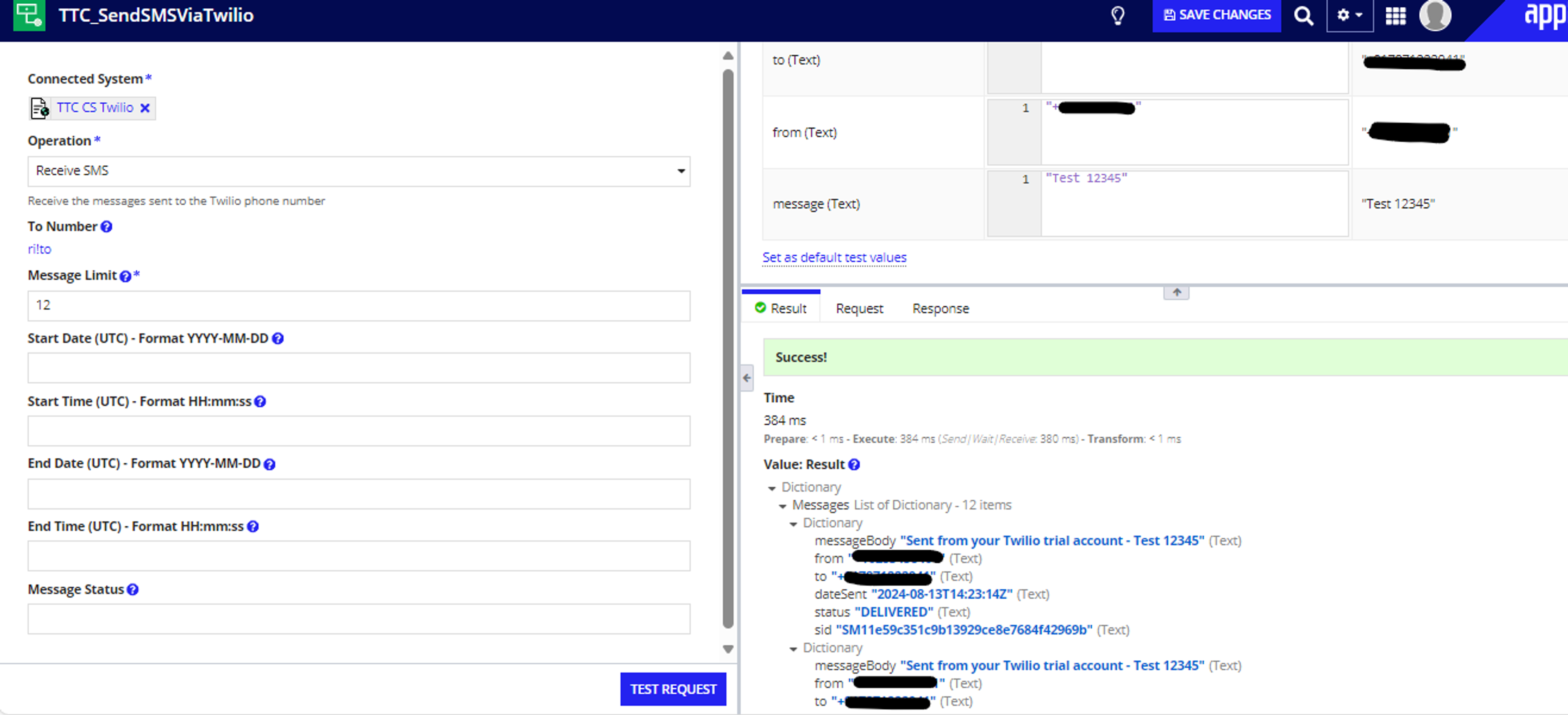 LCM Connected System - Twilio screenshot 3