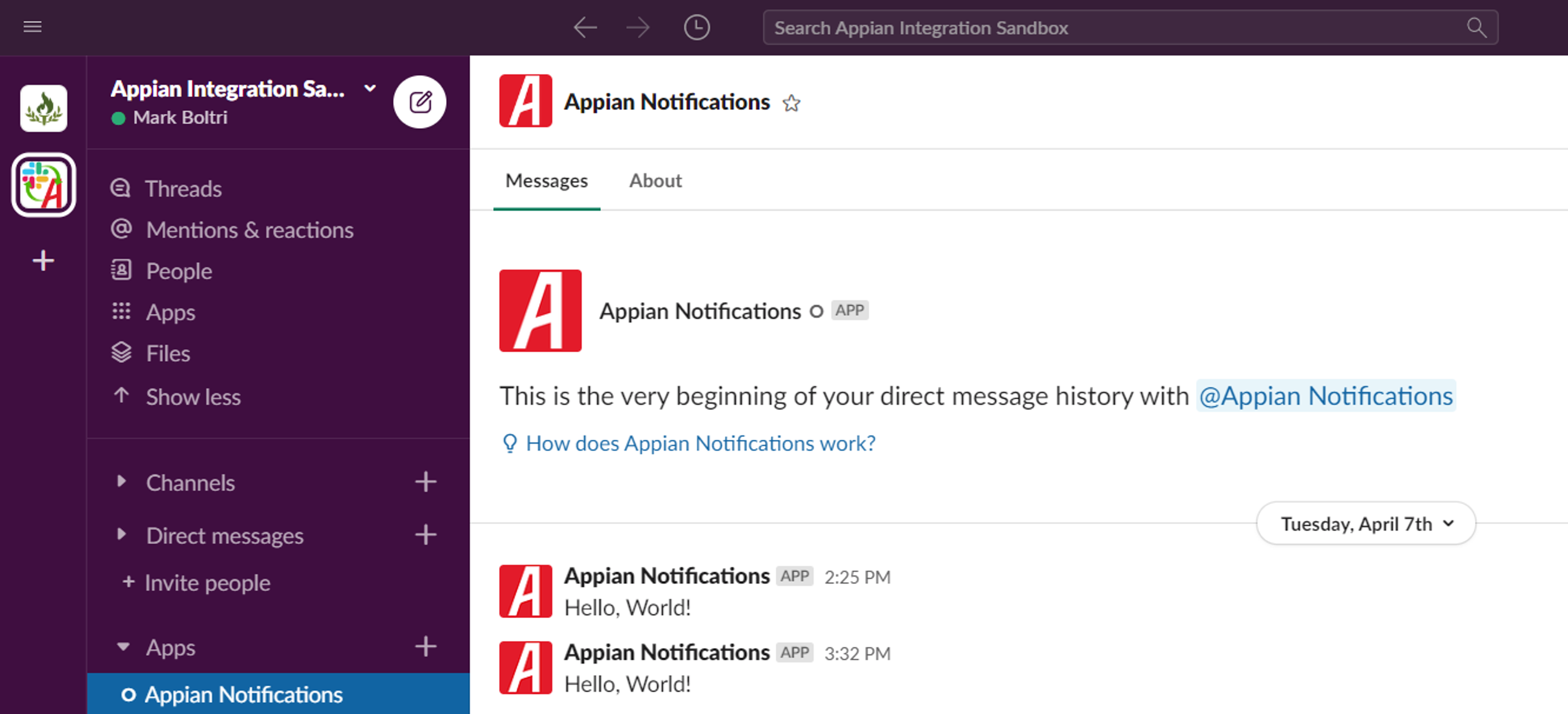 Slack Integration screenshot 2