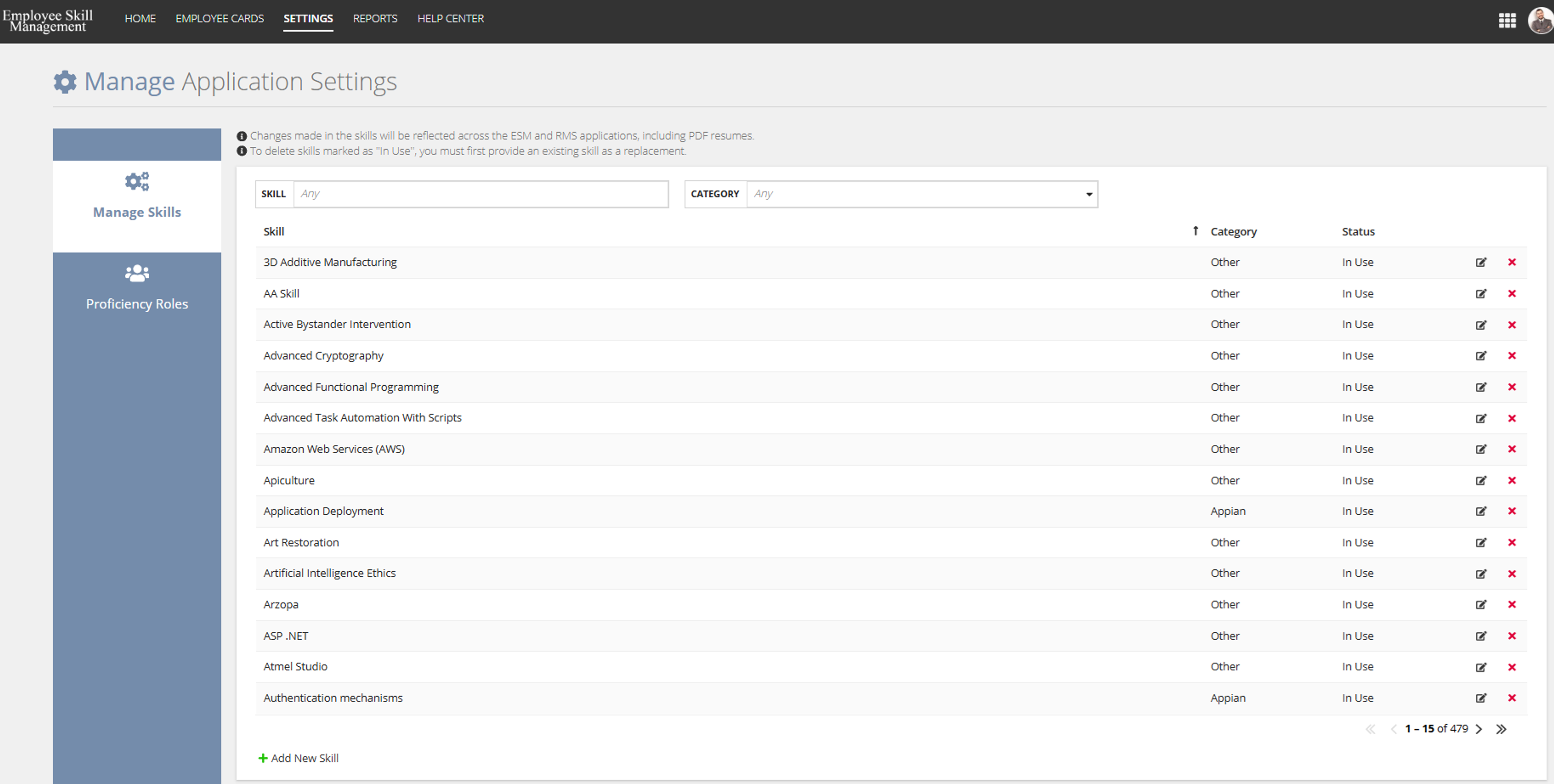 Employee Skill Management (ESM) screenshot 4