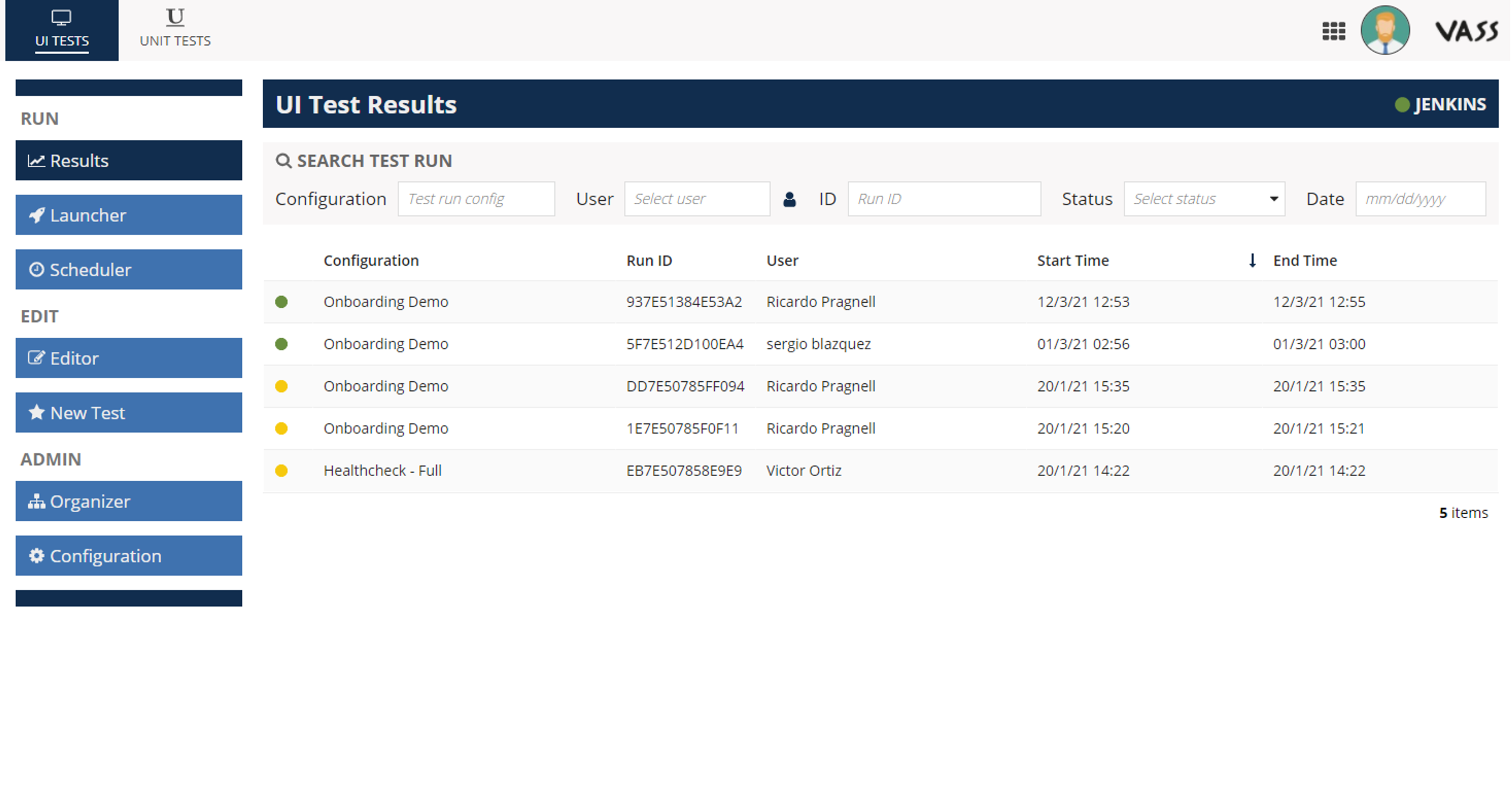 VASS Testing Suite screenshot 1