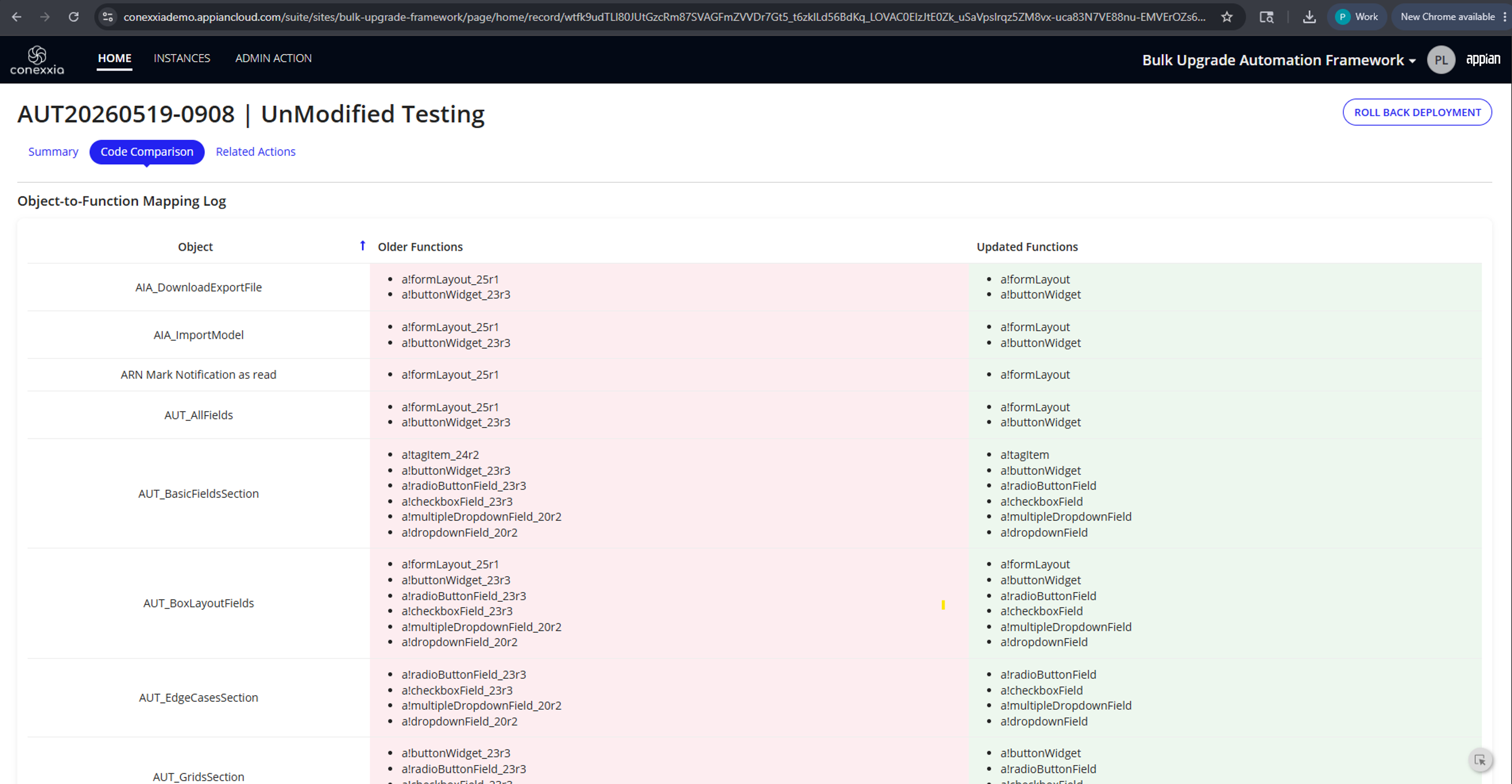 Bulk Upgrade Automation Framework screenshot 6