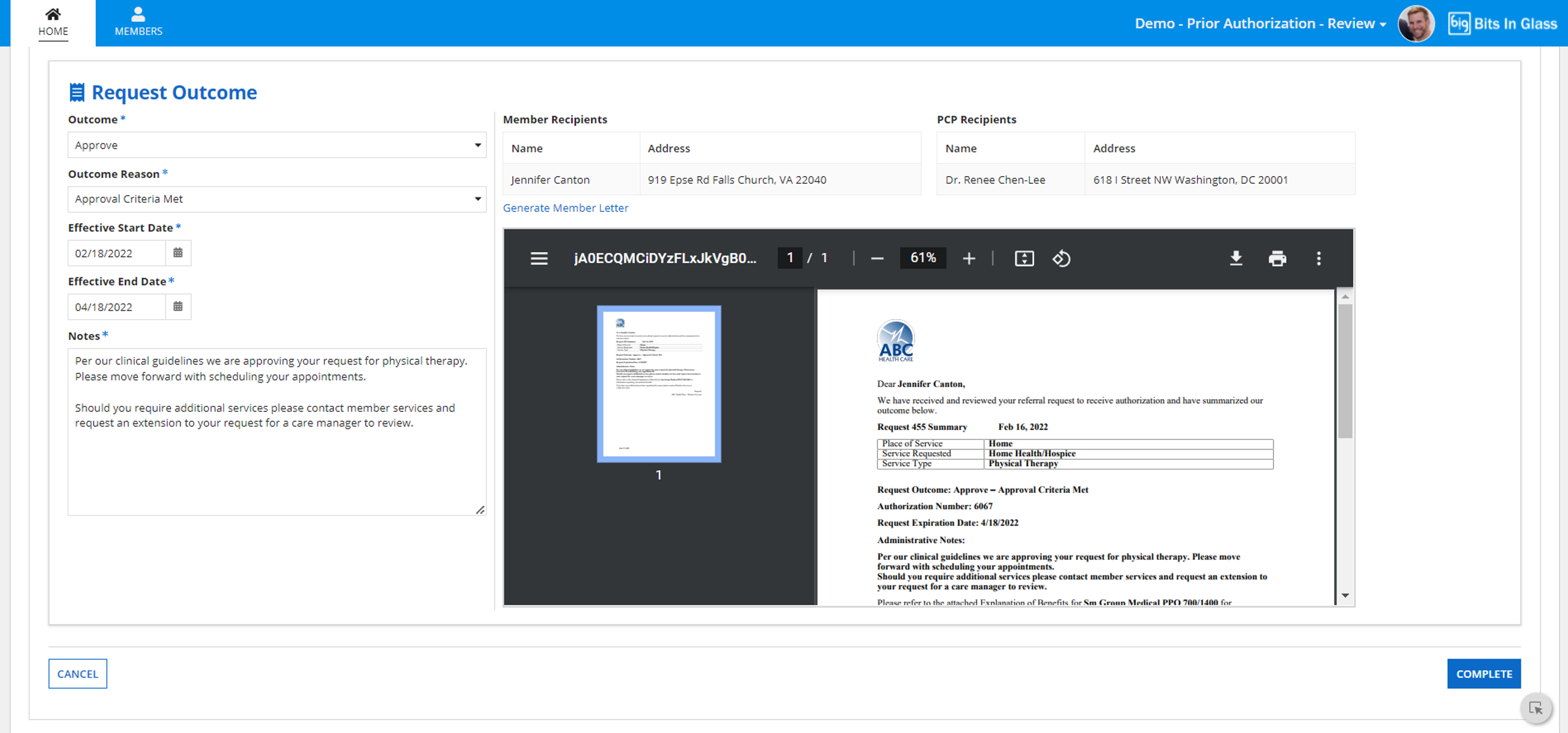 Prior Authorization Review screenshot 5