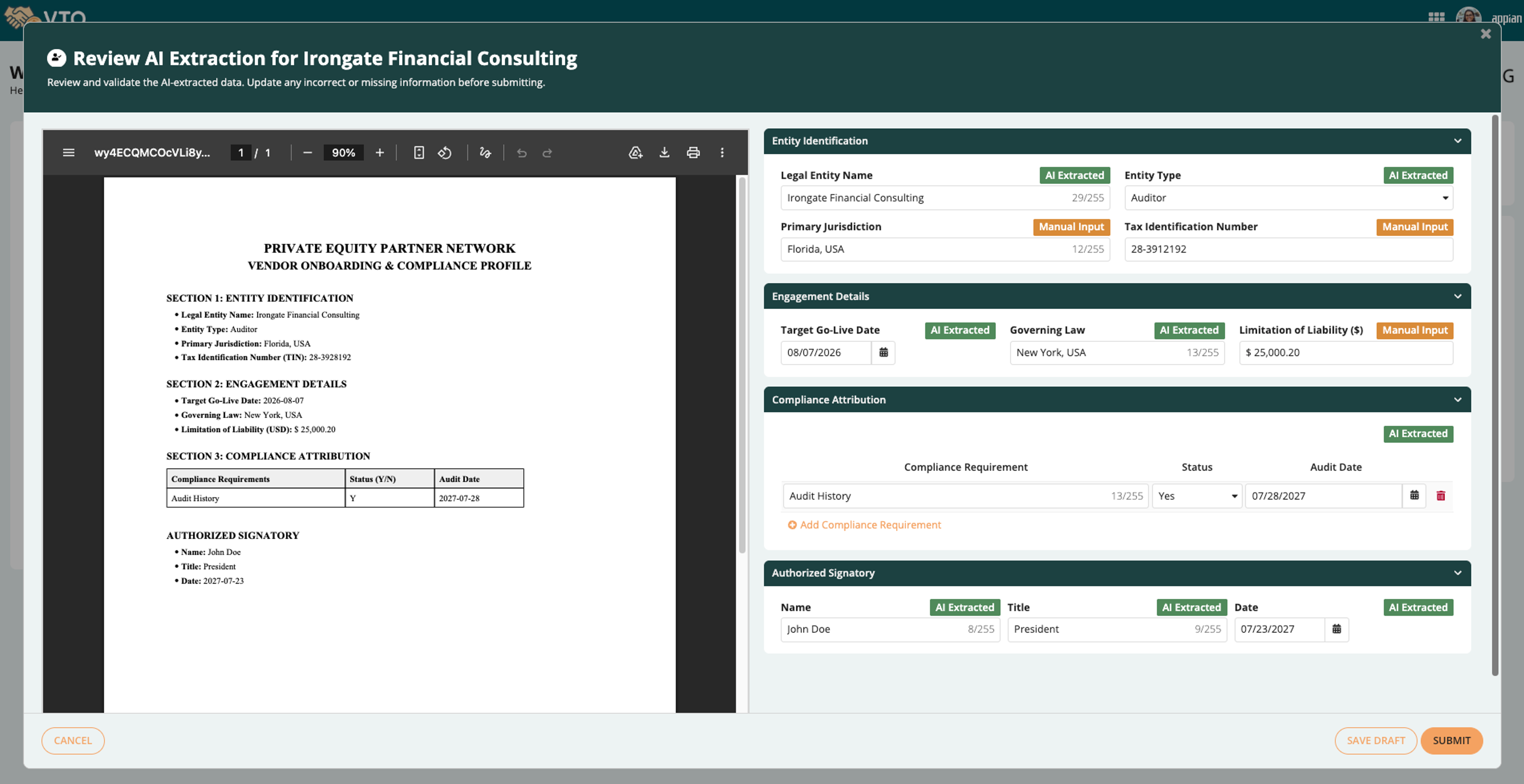 Vendor and Third Party Onboarding screenshot 4