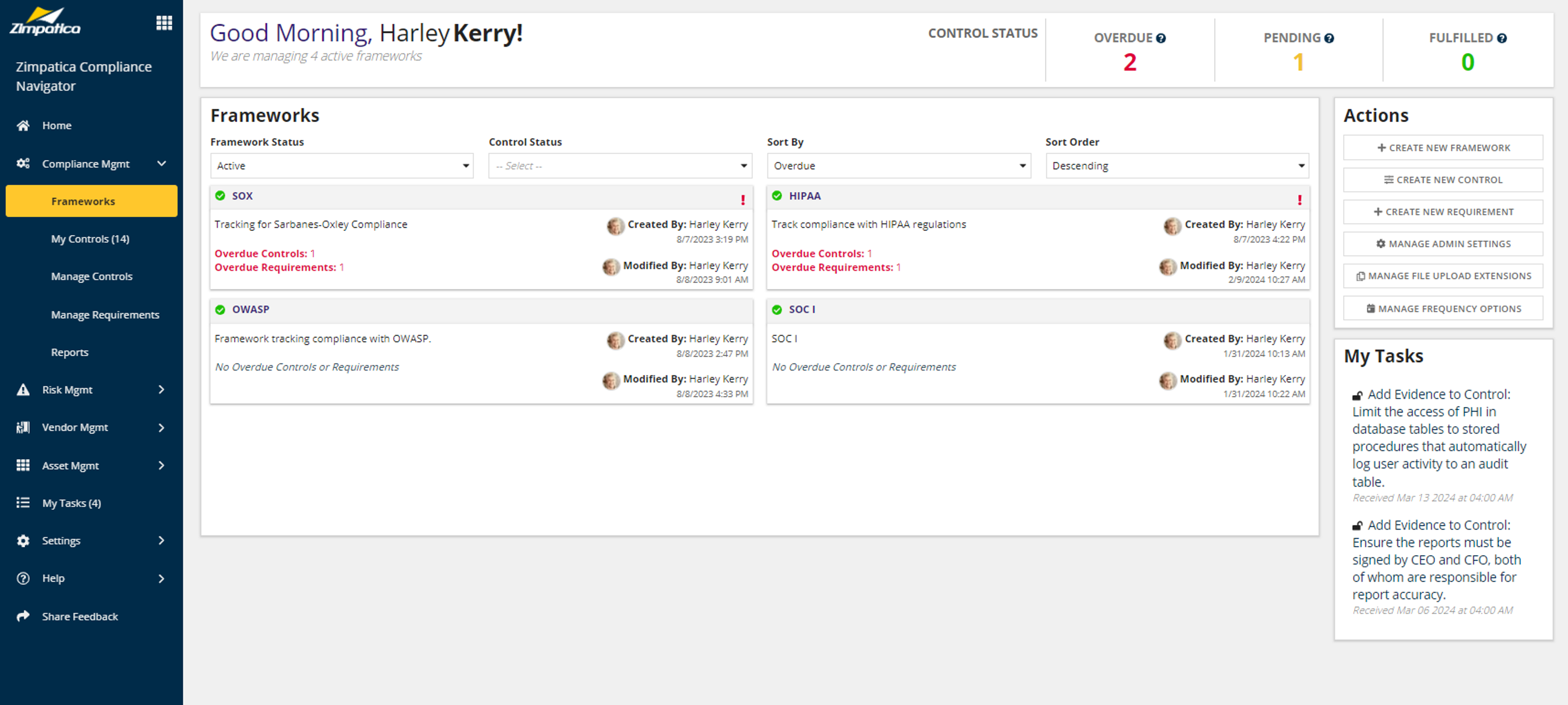 Zimpatica Compliance Navigator screenshot 2