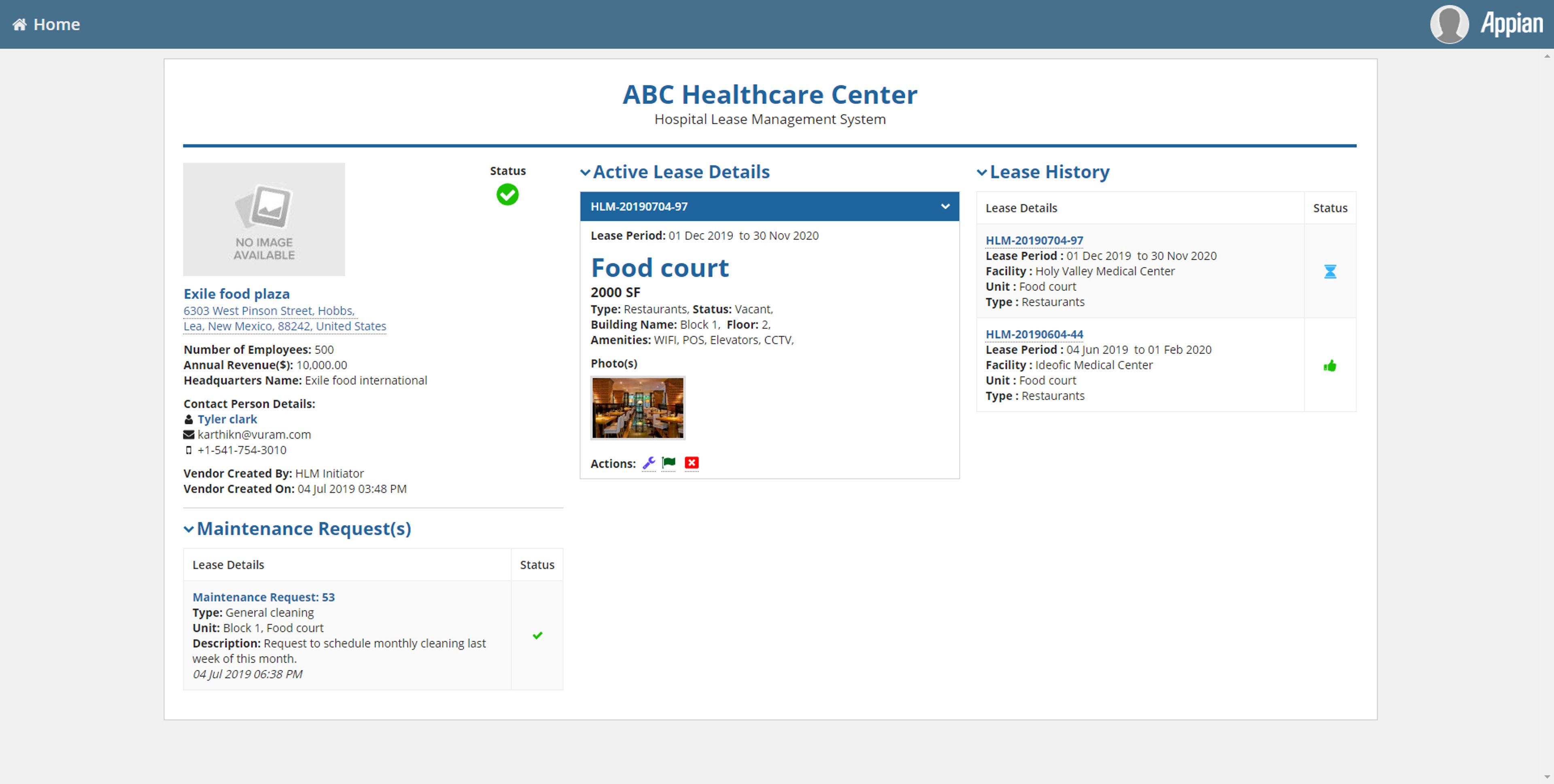 Hospital Lease Management screenshot 2