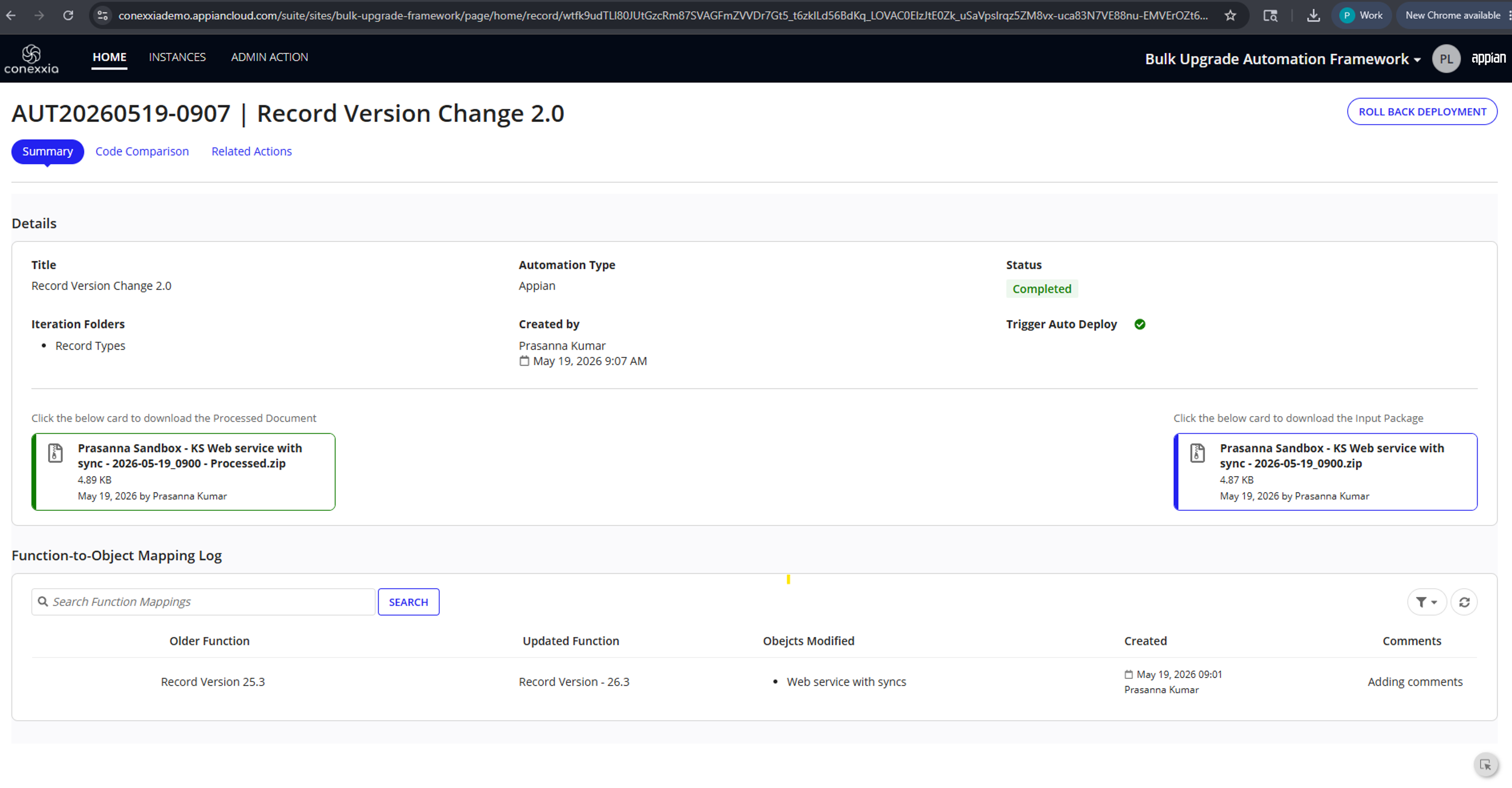 Bulk Upgrade Automation Framework screenshot 5