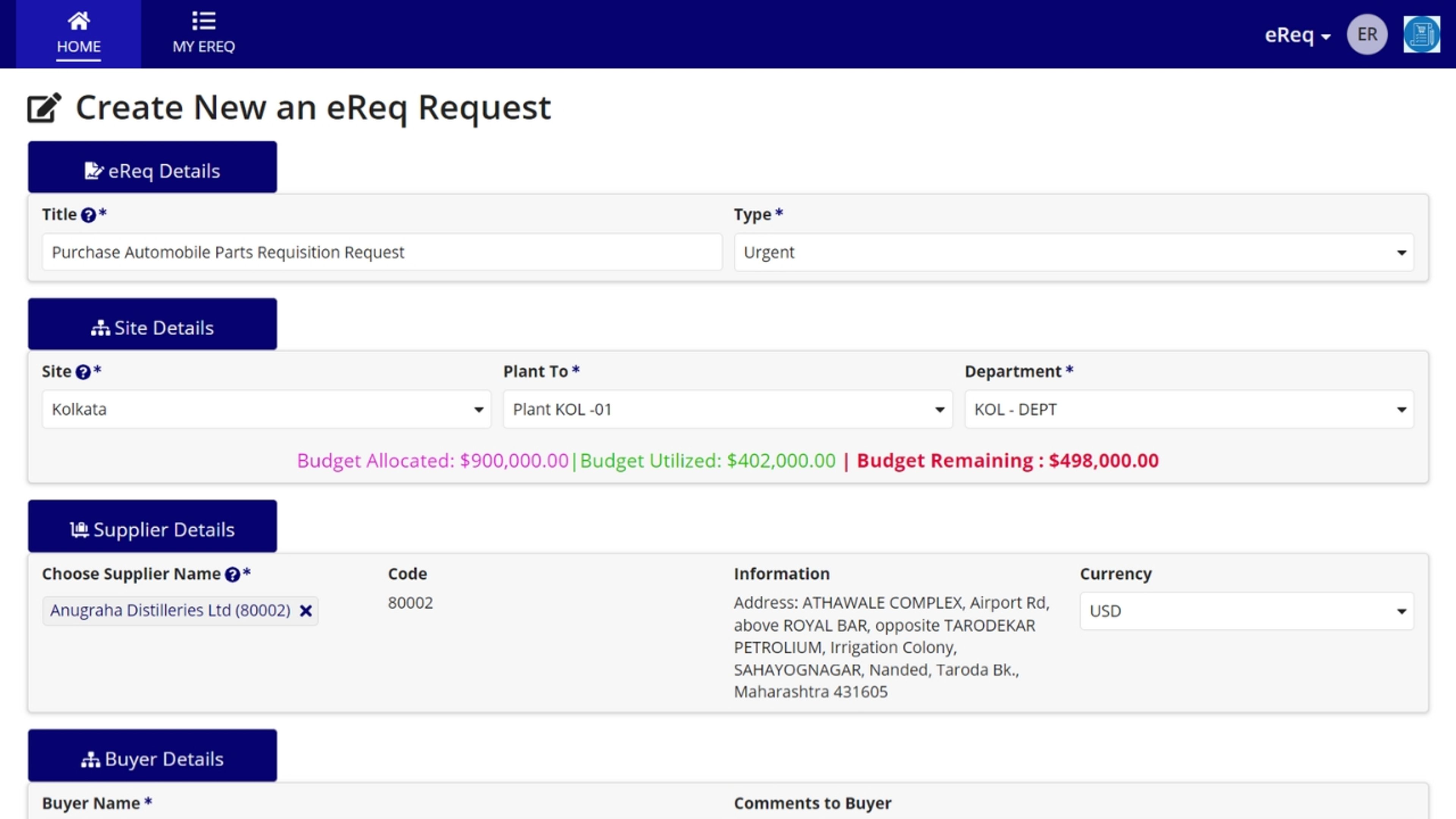 eReq - Requisition Management System screenshot 4
