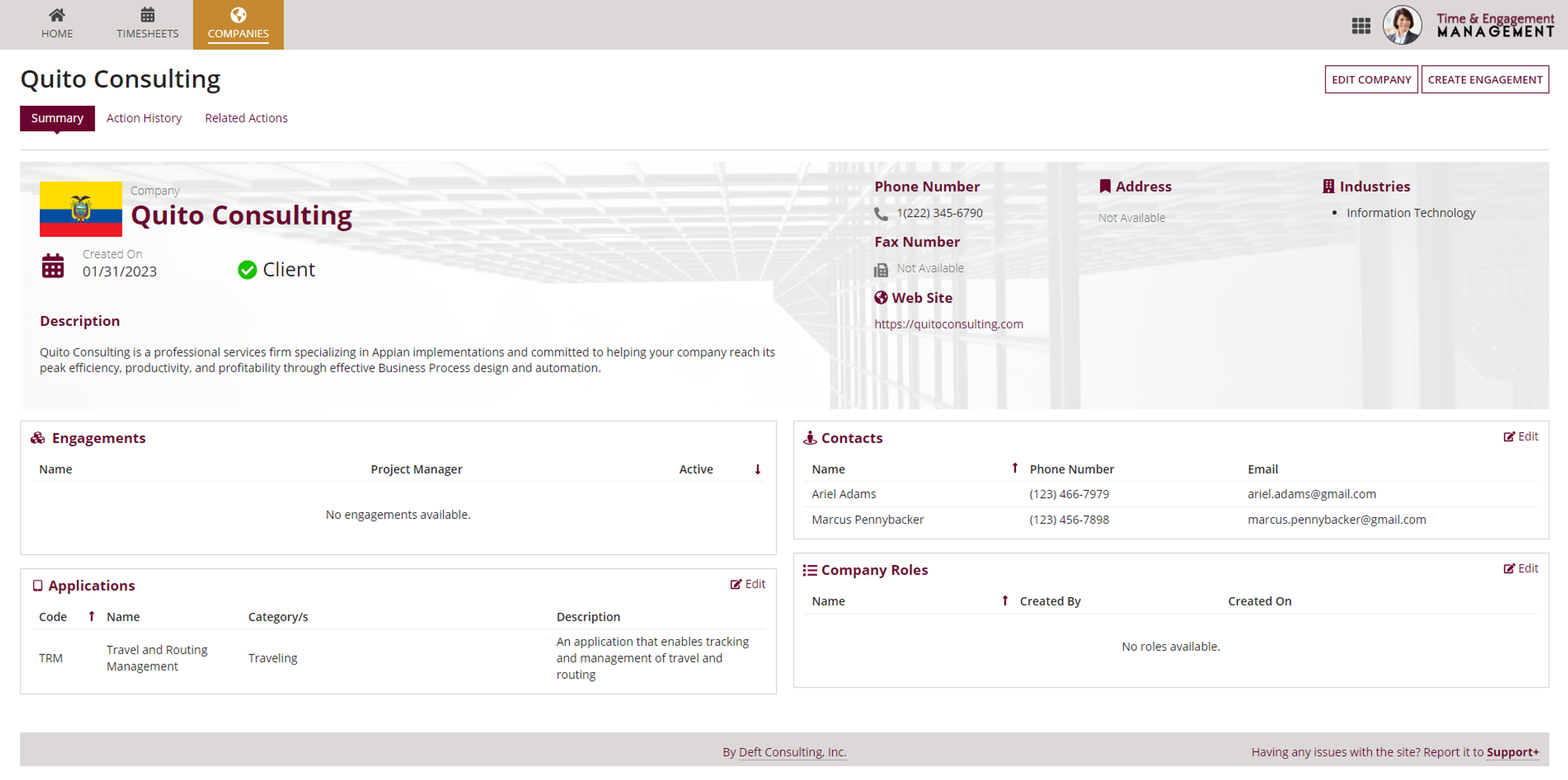 Time and Engagement Management (TEM) screenshot 3