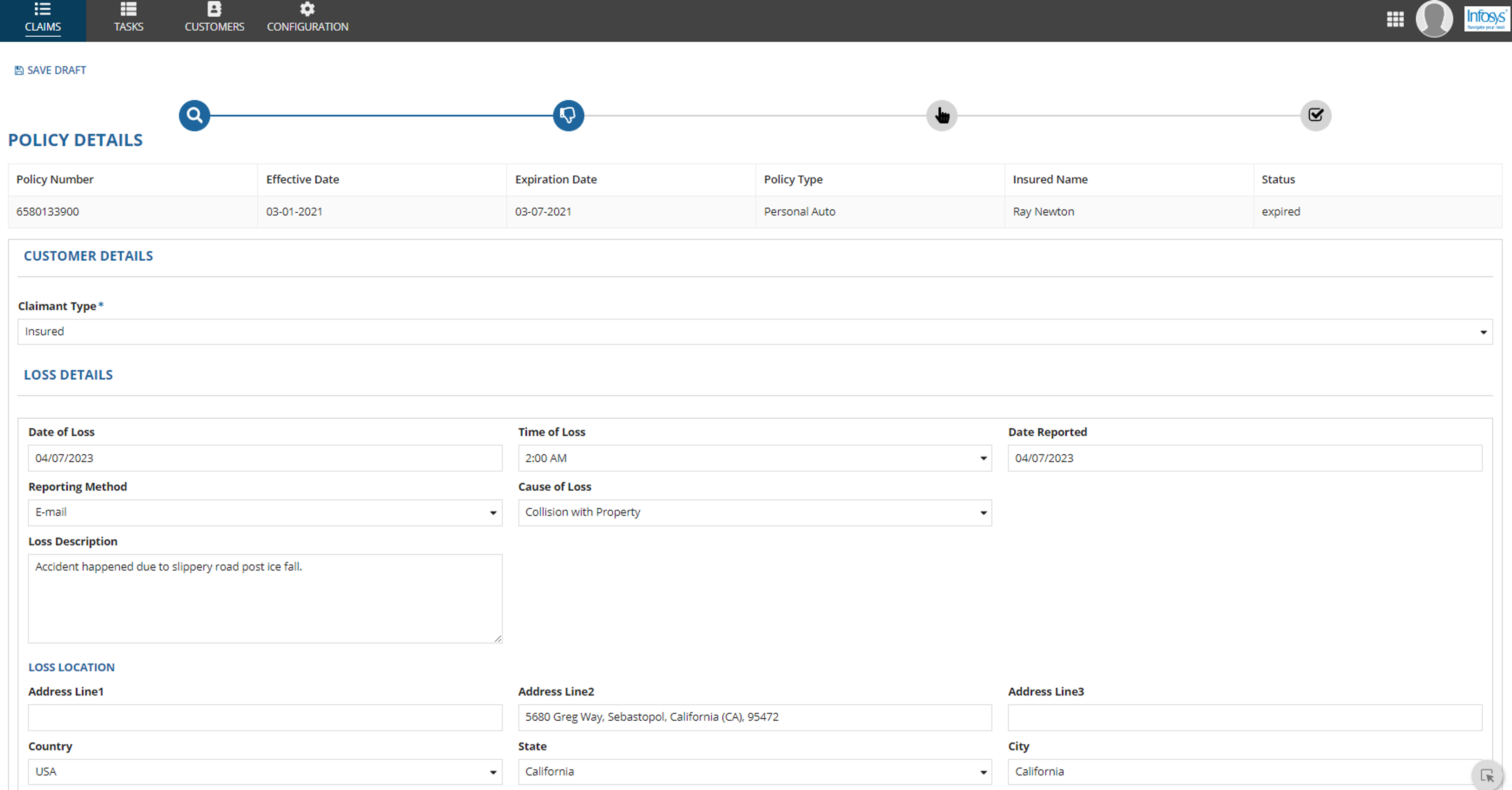 Infosys - Unified Claim Processing Solution screenshot 2