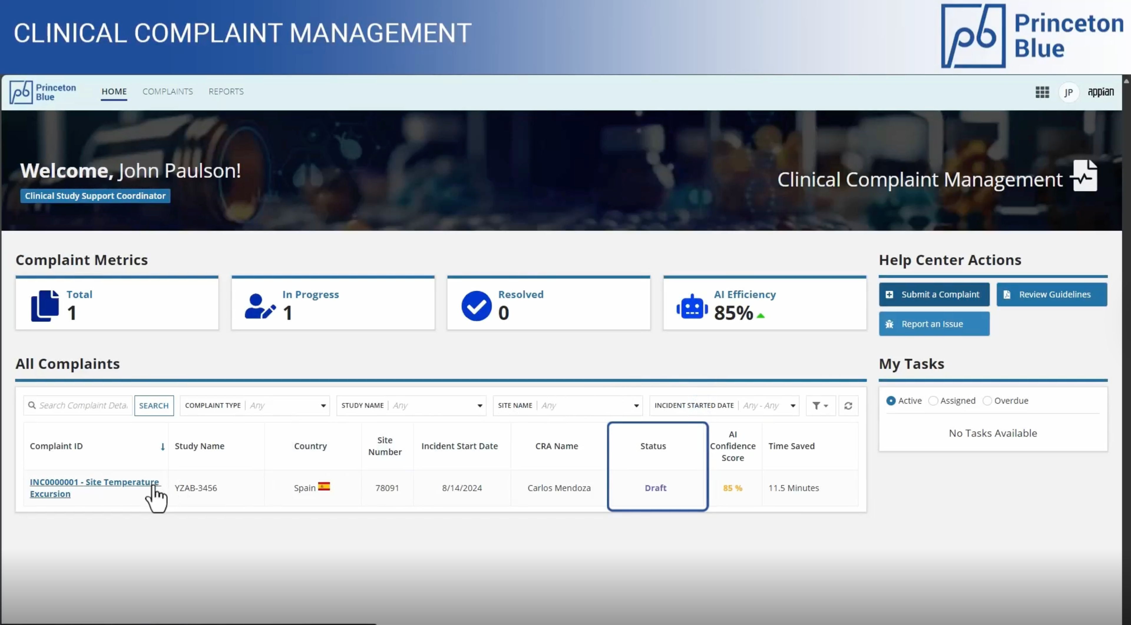Clinical Complaints Management screenshot 1