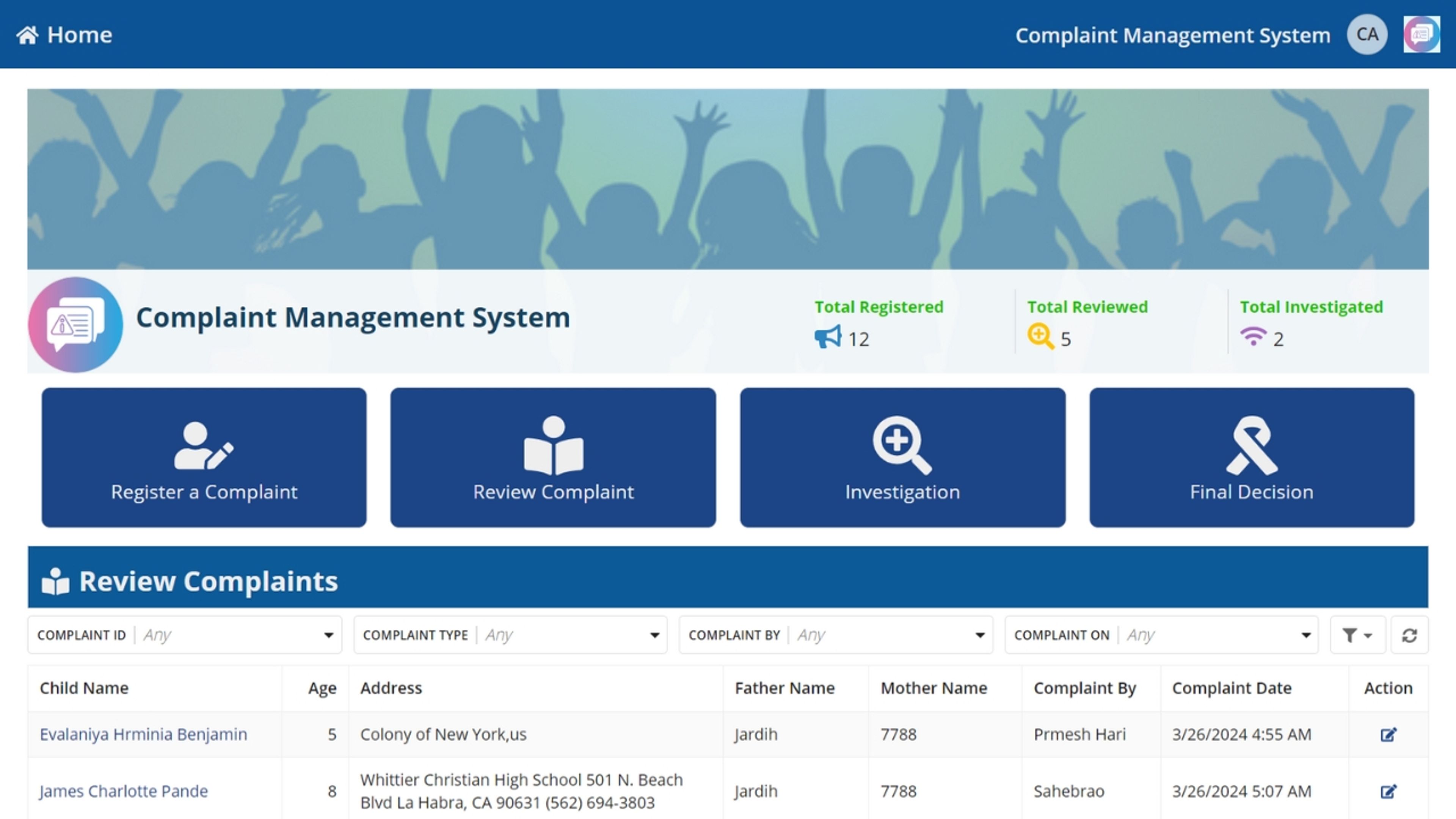 Complaint Management System screenshot 10