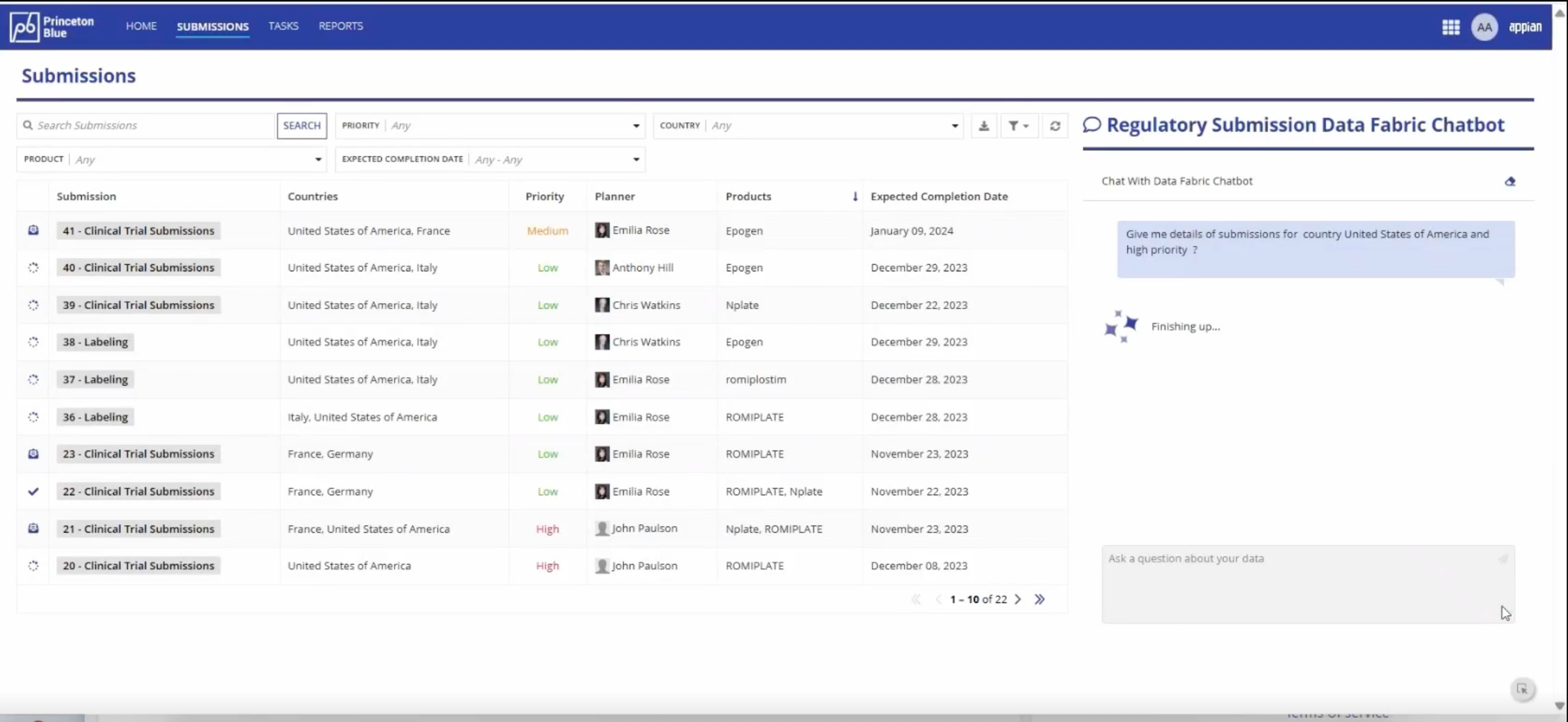 Regulatory Submissions screenshot 11