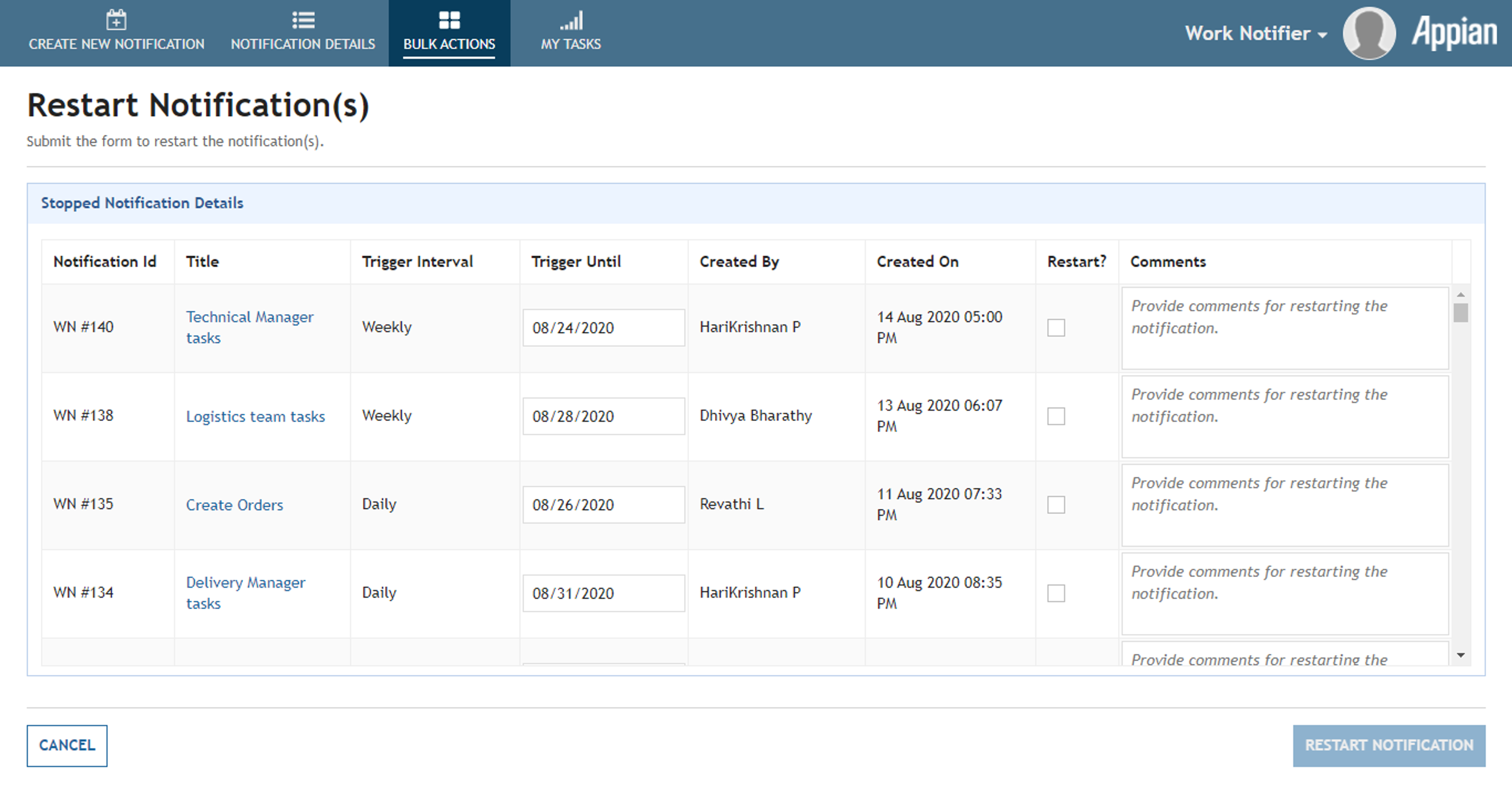 Work Notifier  screenshot 2