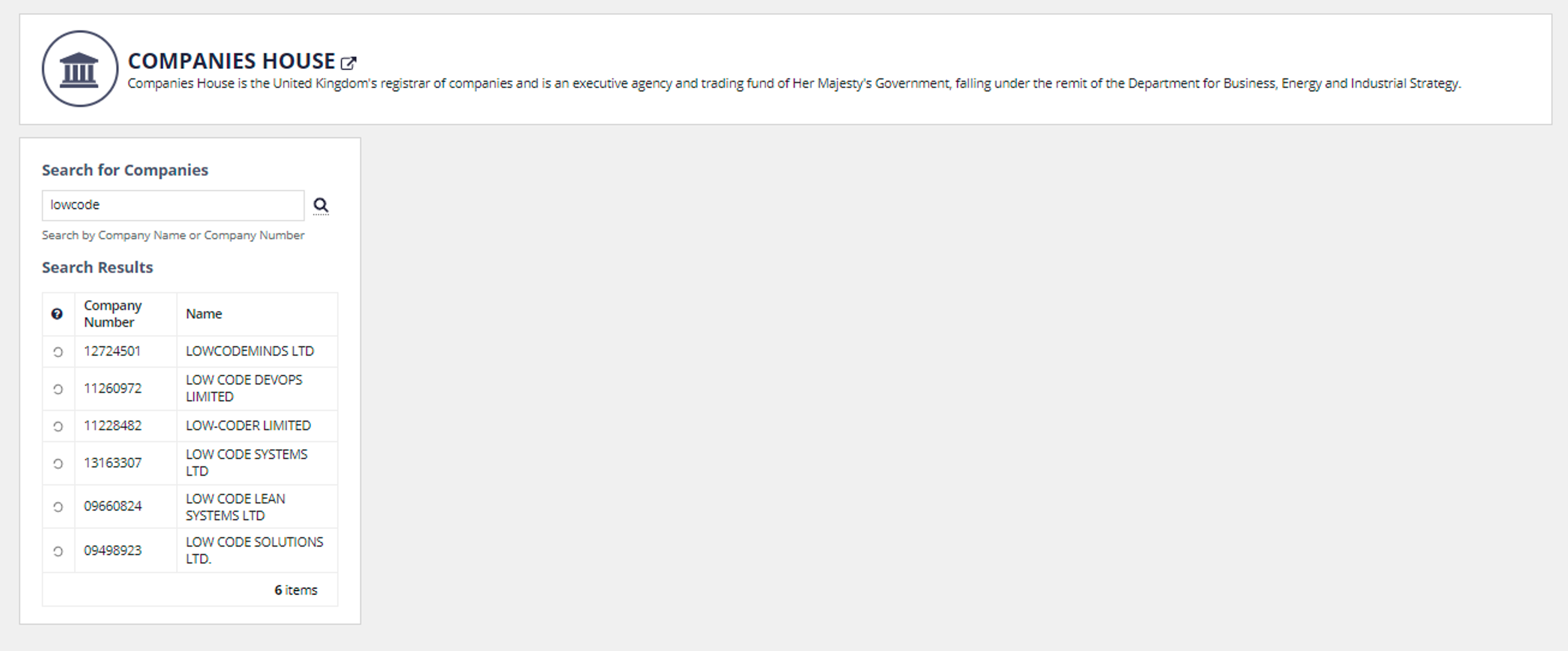 Companies House Utility screenshot 3