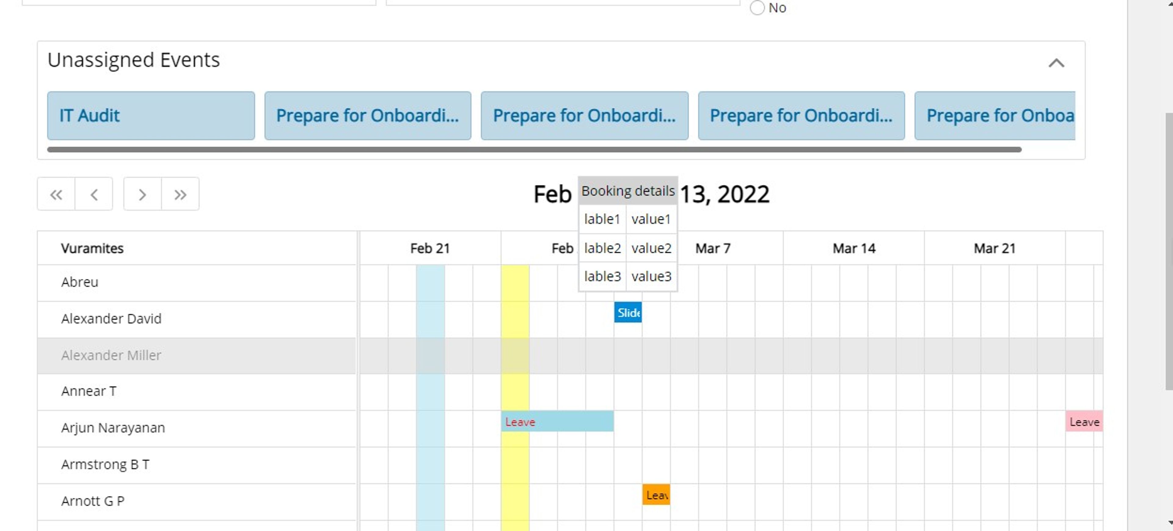 Full Calendar with Event Scheduling 12 Week View screenshot 2