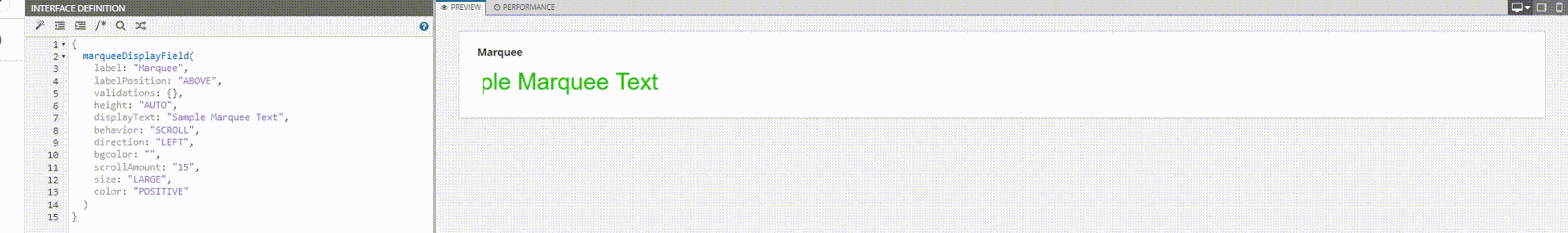 Marquee Component screenshot 2