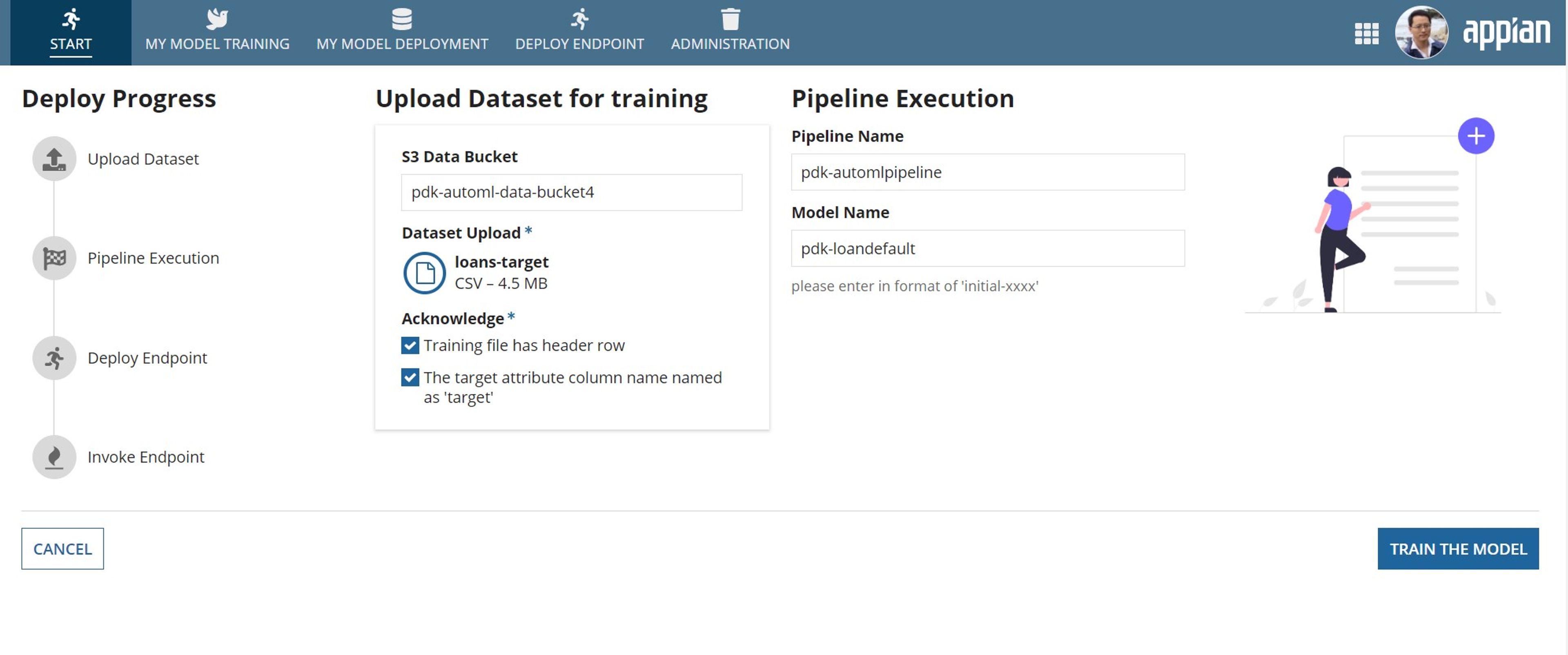 Appian Tabular Prediction with SageMaker Reference App screenshot 2