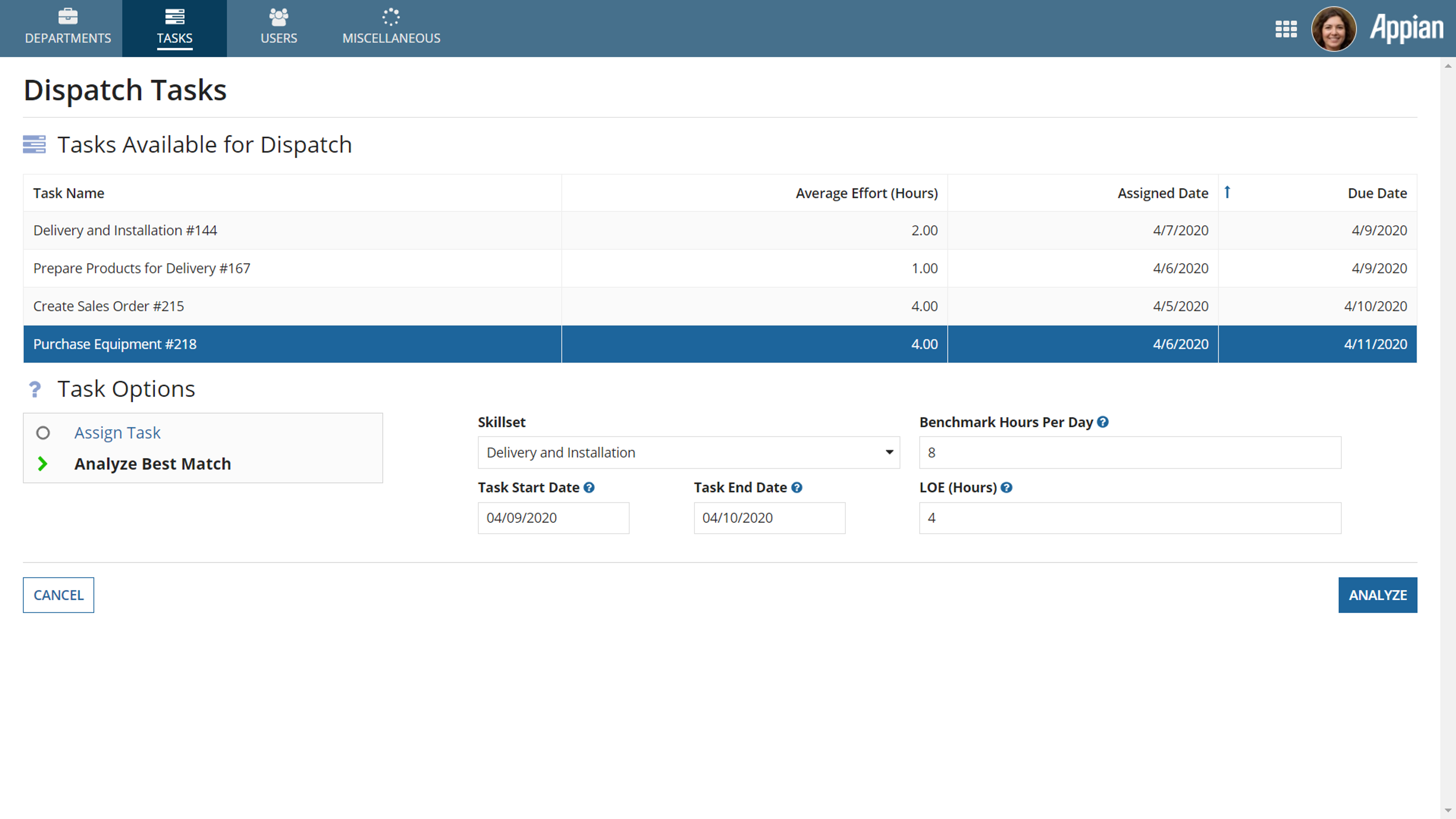 Intelligent Tasking screenshot 1