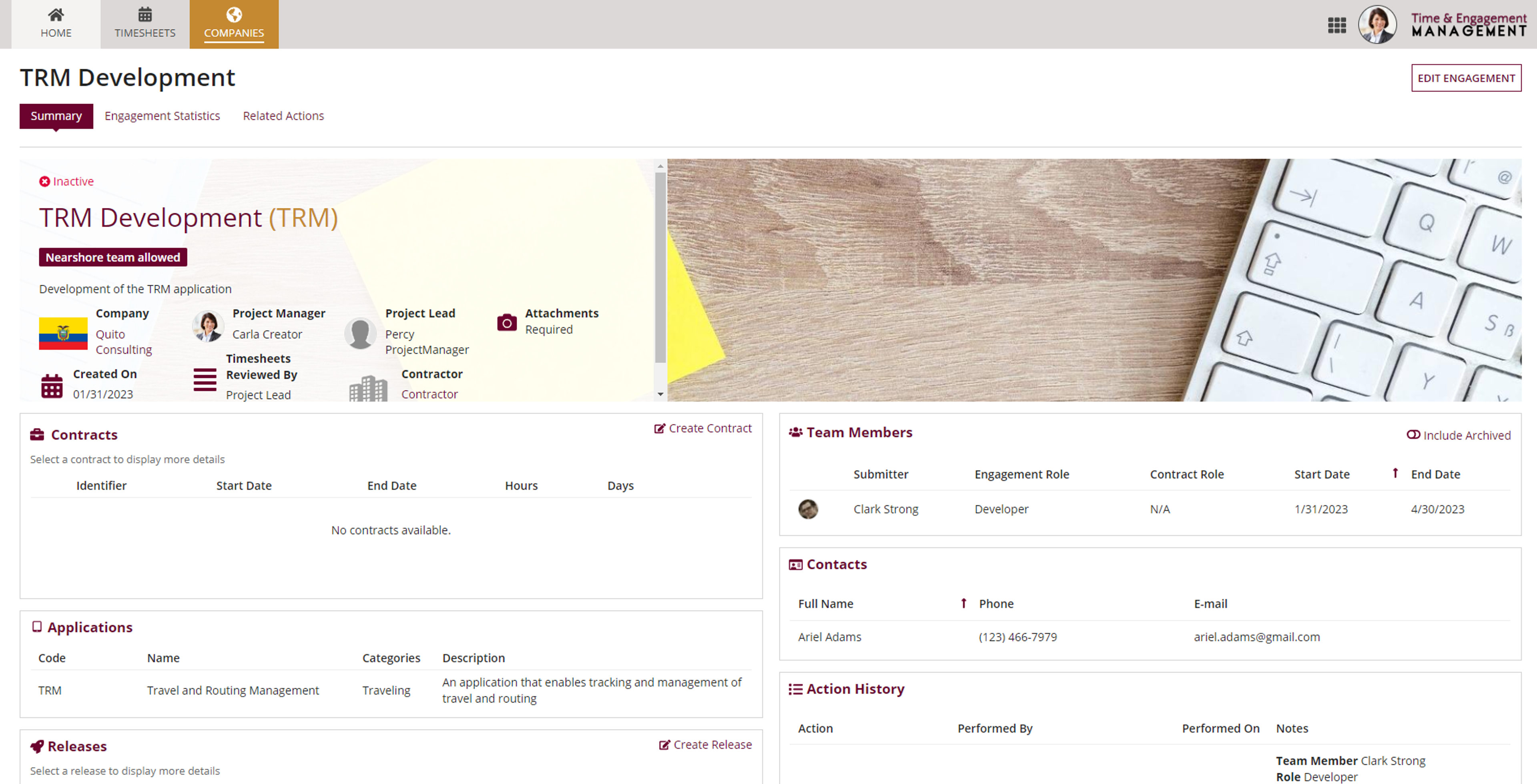 Time and Engagement Management (TEM) screenshot 5
