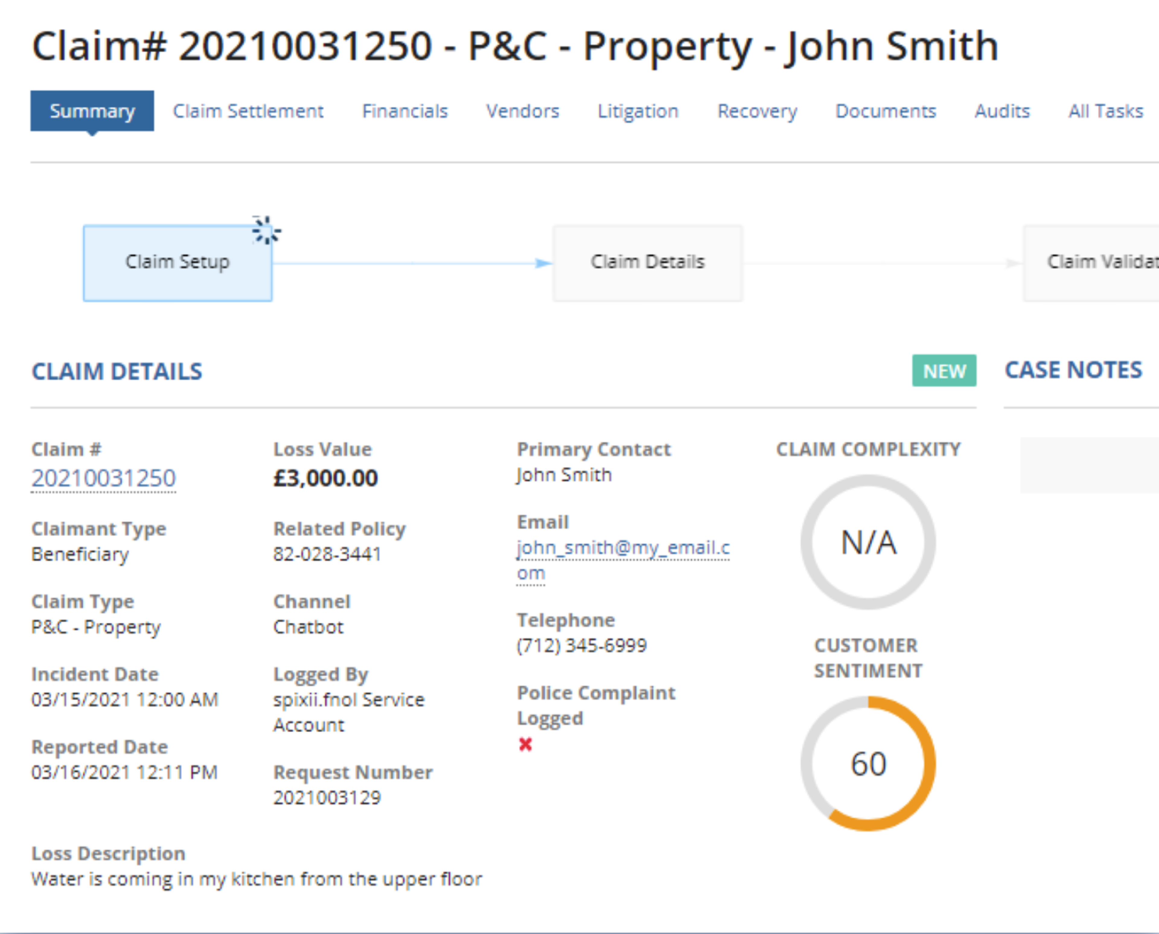 Spixii Claims integration with Appian Connected Claims screenshot 3