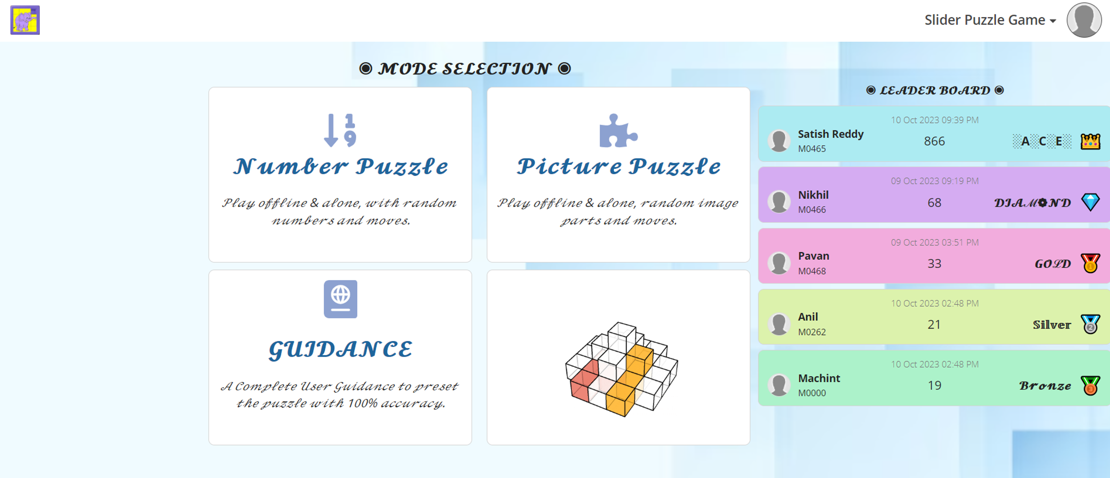 Slider Puzzle Game screenshot 2