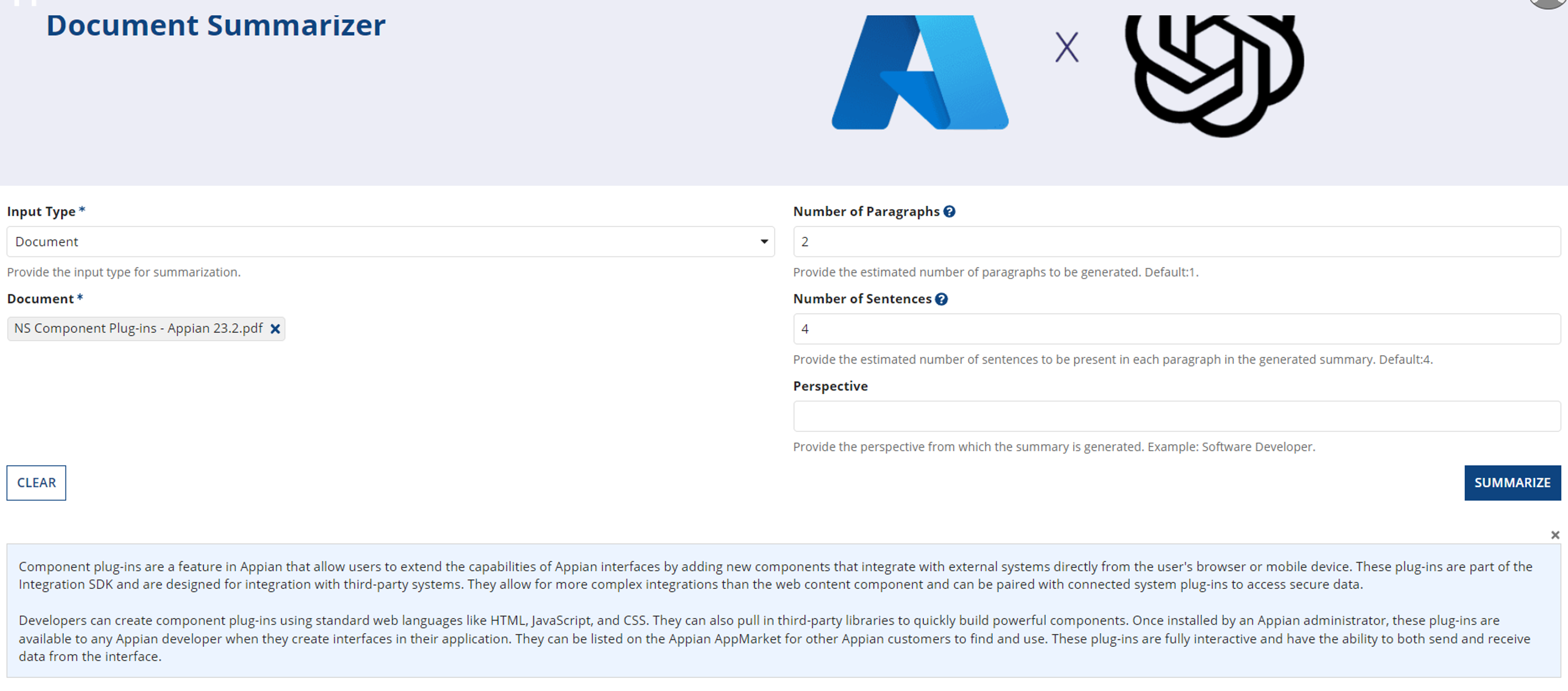 GenAI Tool- Document Summarizer screenshot 1