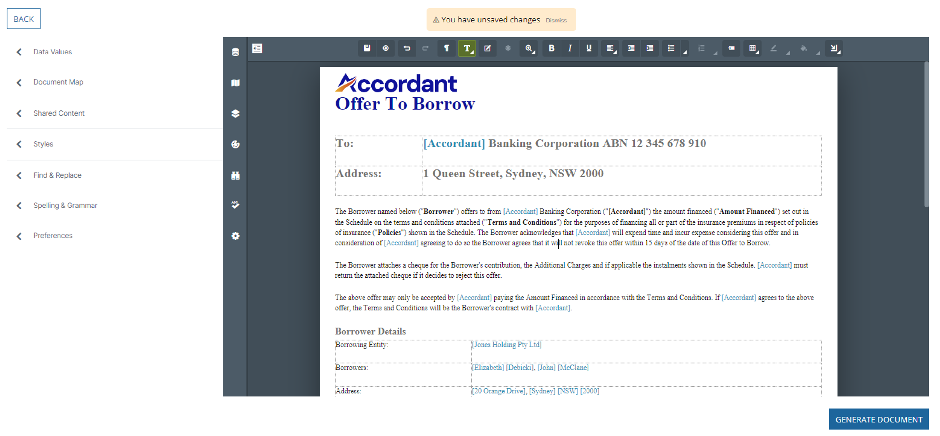 SmartCOMM Draft Editor screenshot 2