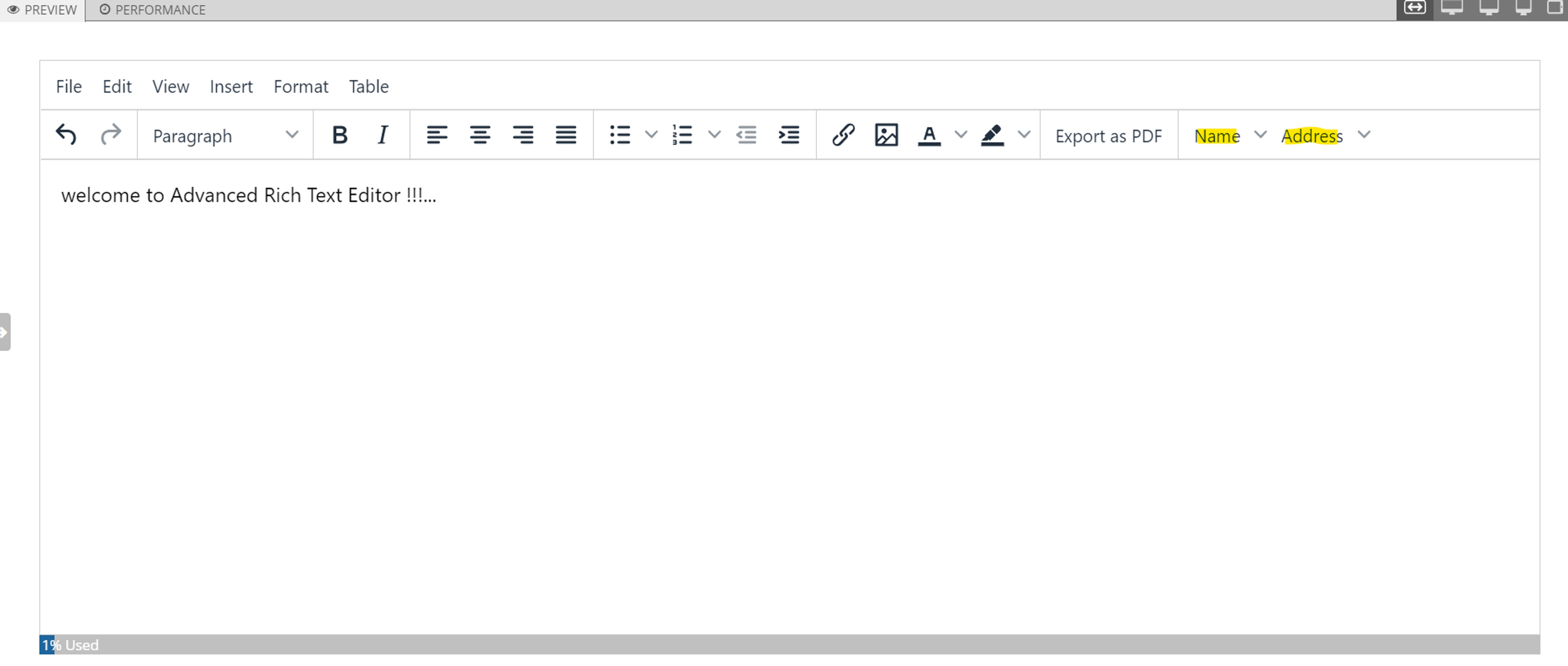 Advanced Rich Text Editor screenshot 3